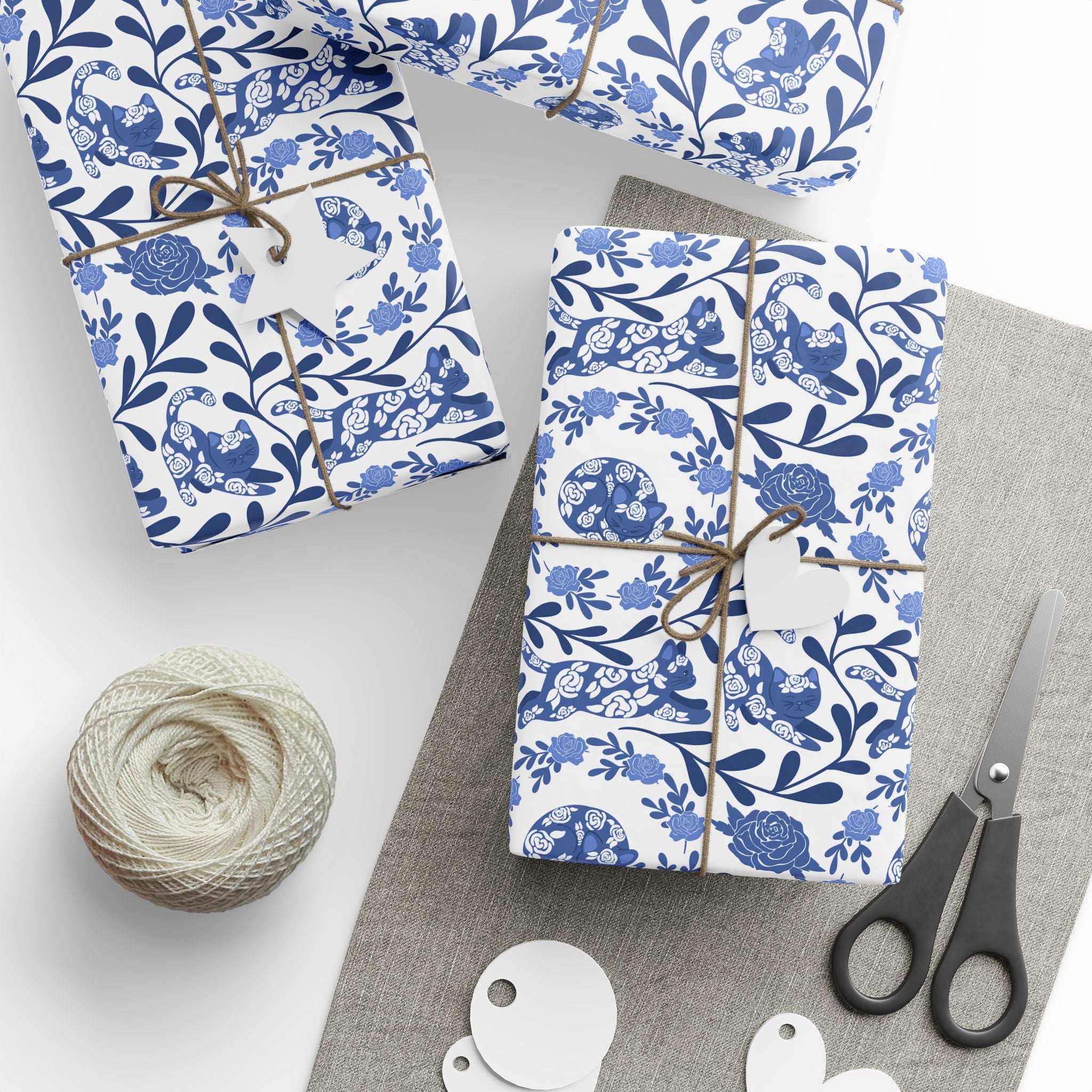 Floral Kitty Fine China Gift Wrap