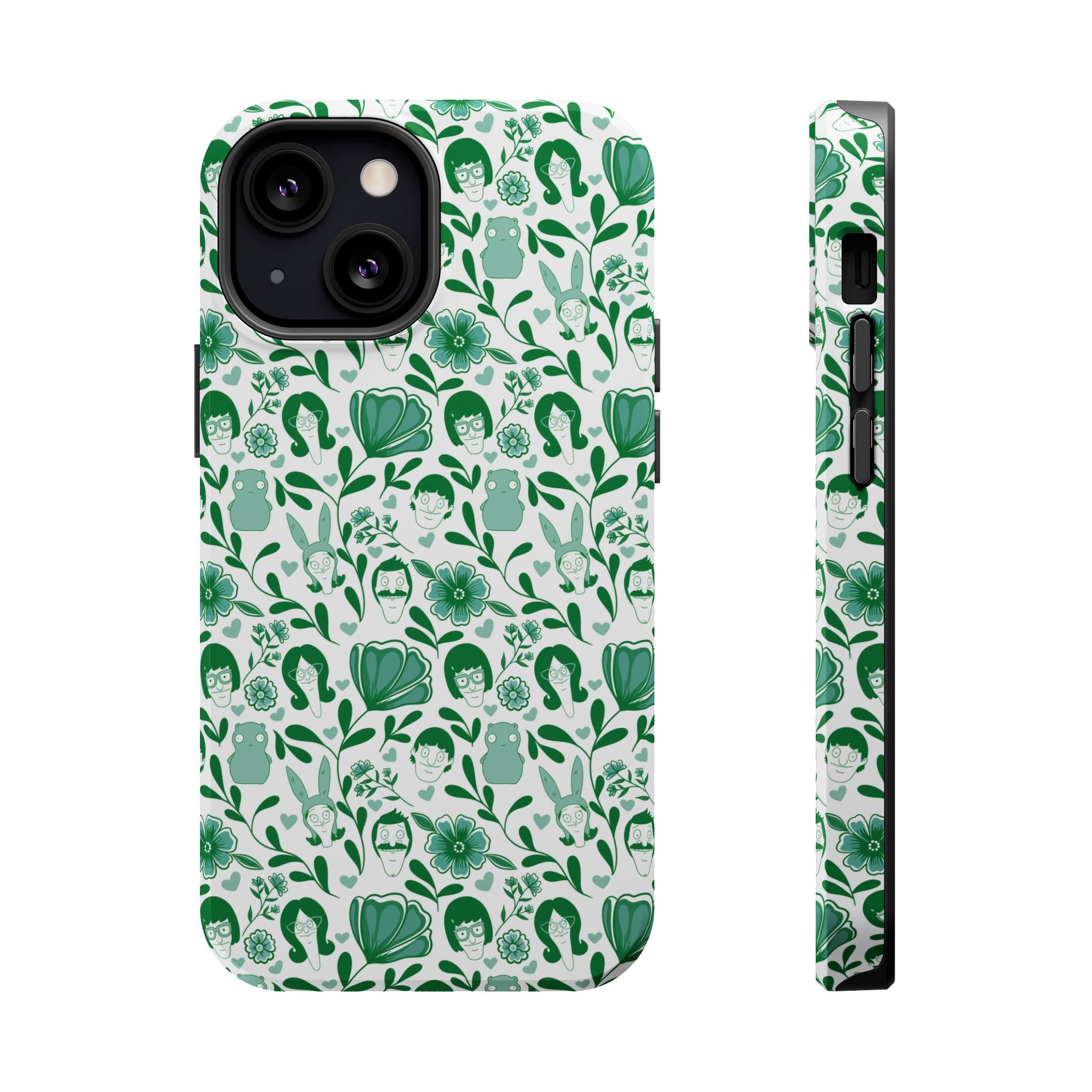 Belcher's Fine China iPhone Case V1 Green – Magnetic Impact-Resistant