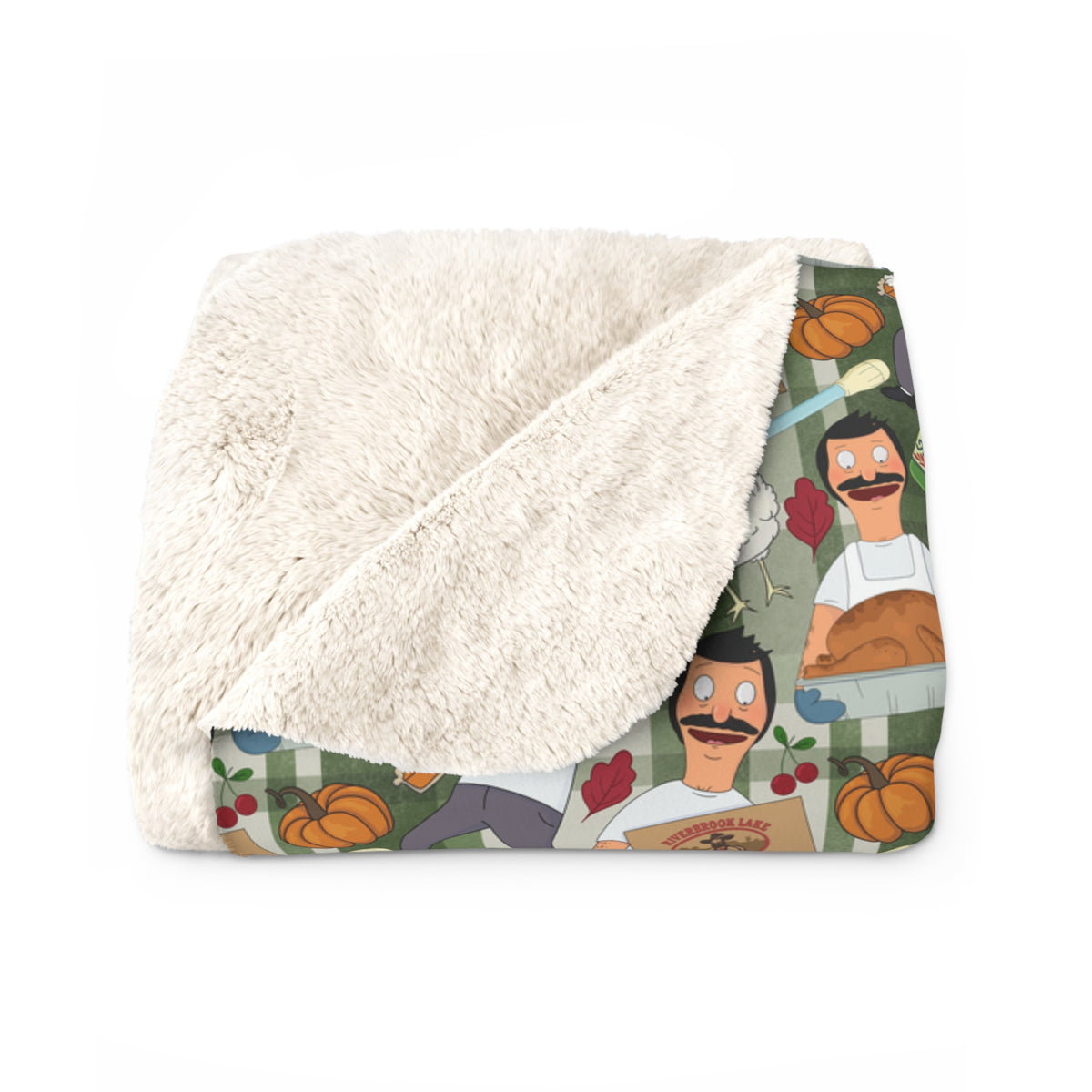 Plaid Thanksgiving Bob Sherpa Fleece Blanket