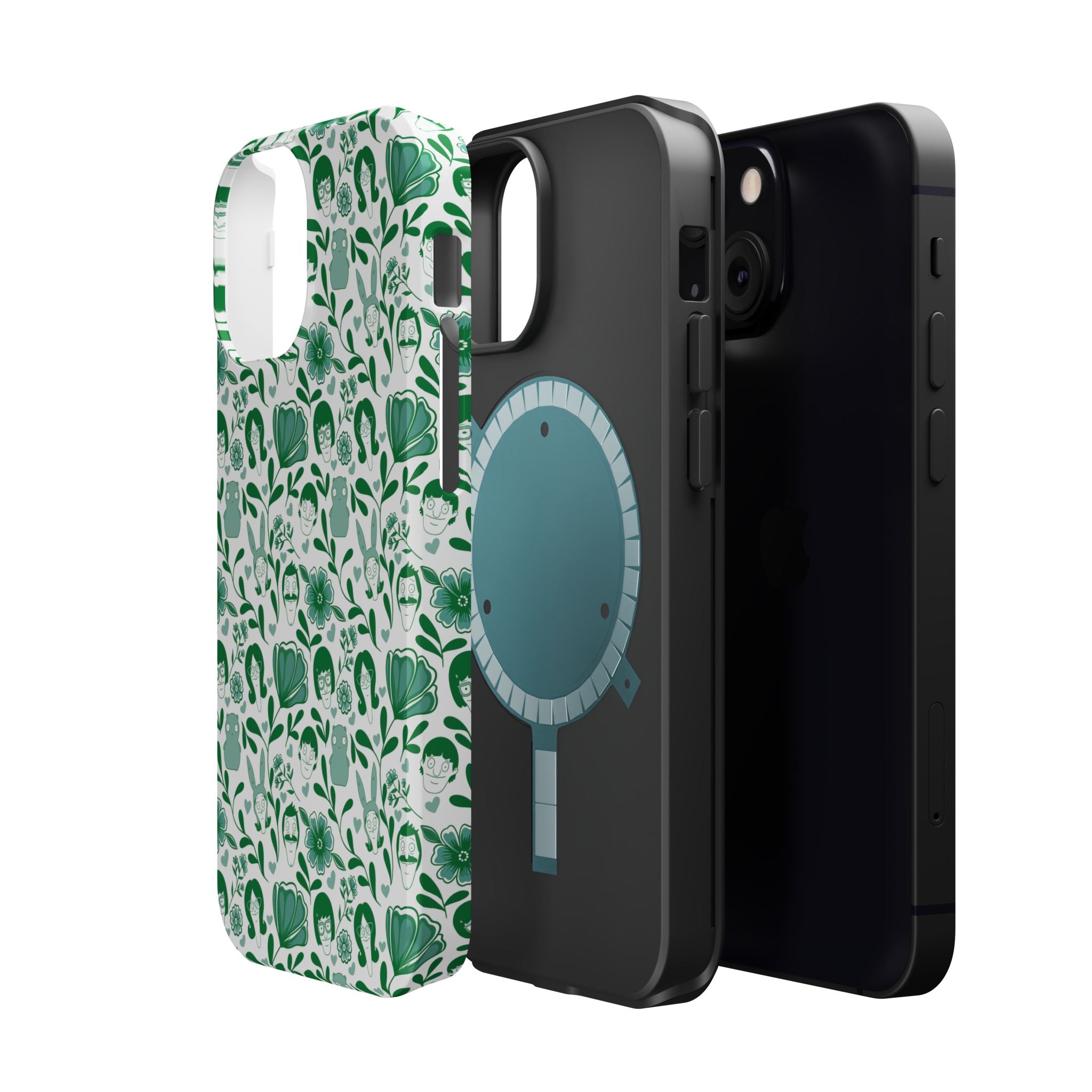 Belcher's Fine China iPhone Case V1 Green – Magnetic Impact-Resistant