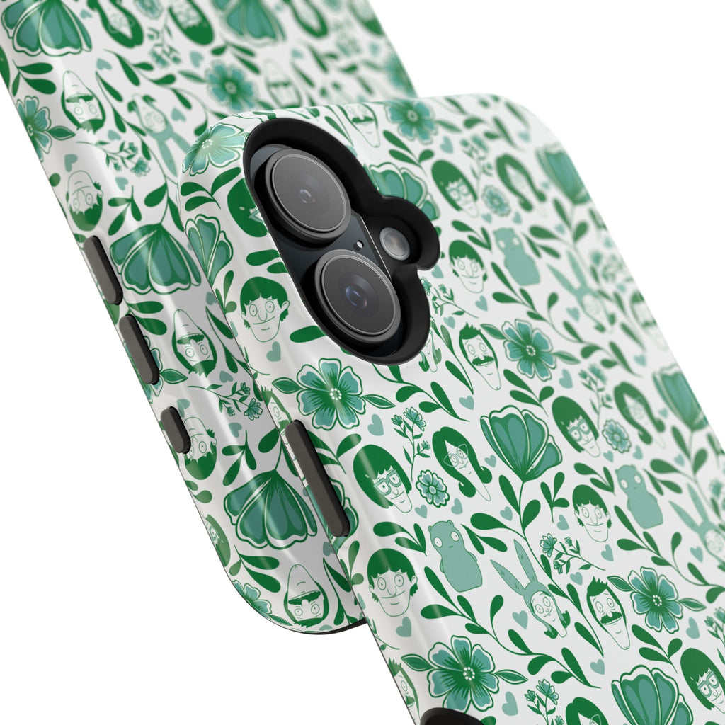 Belcher's Fine China iPhone Case V1 Green – Magnetic Impact-Resistant