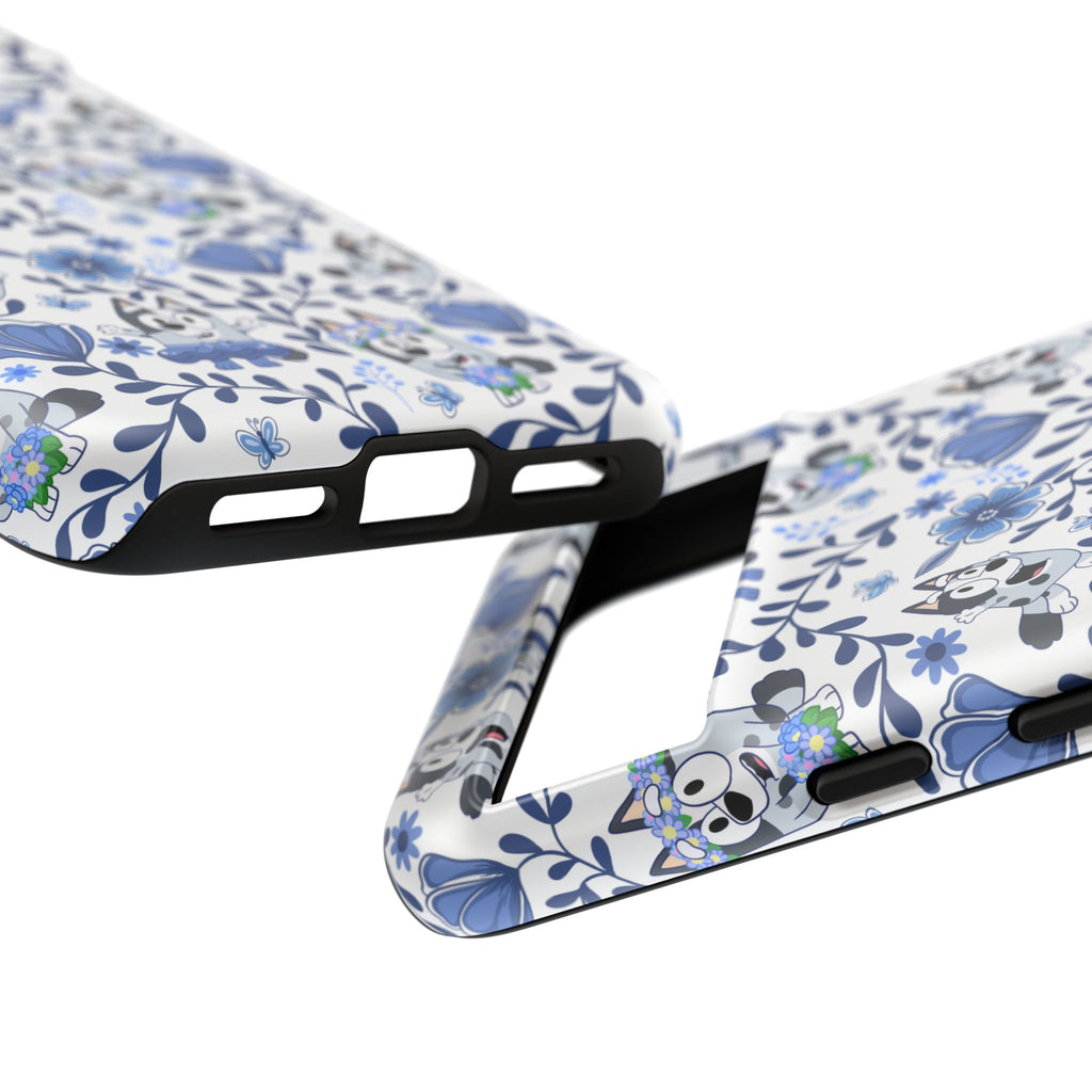 Cute Dog-Themed Phone Case, Floral Phone Cover, Gift for Dog Lovers, Pet Owner Accessories, Trendy Mobile Cases