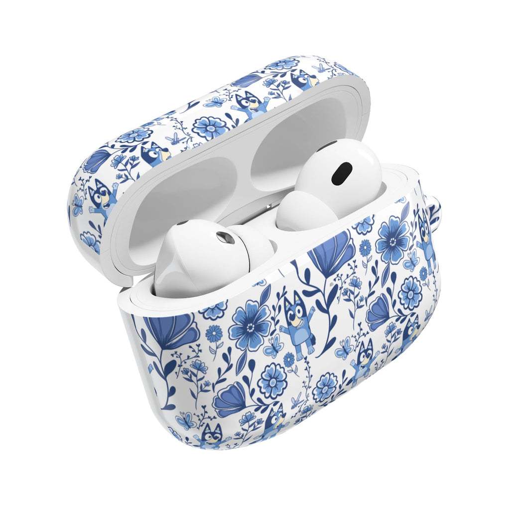 Blue Heeler Dog Charming Floral AirPod Case