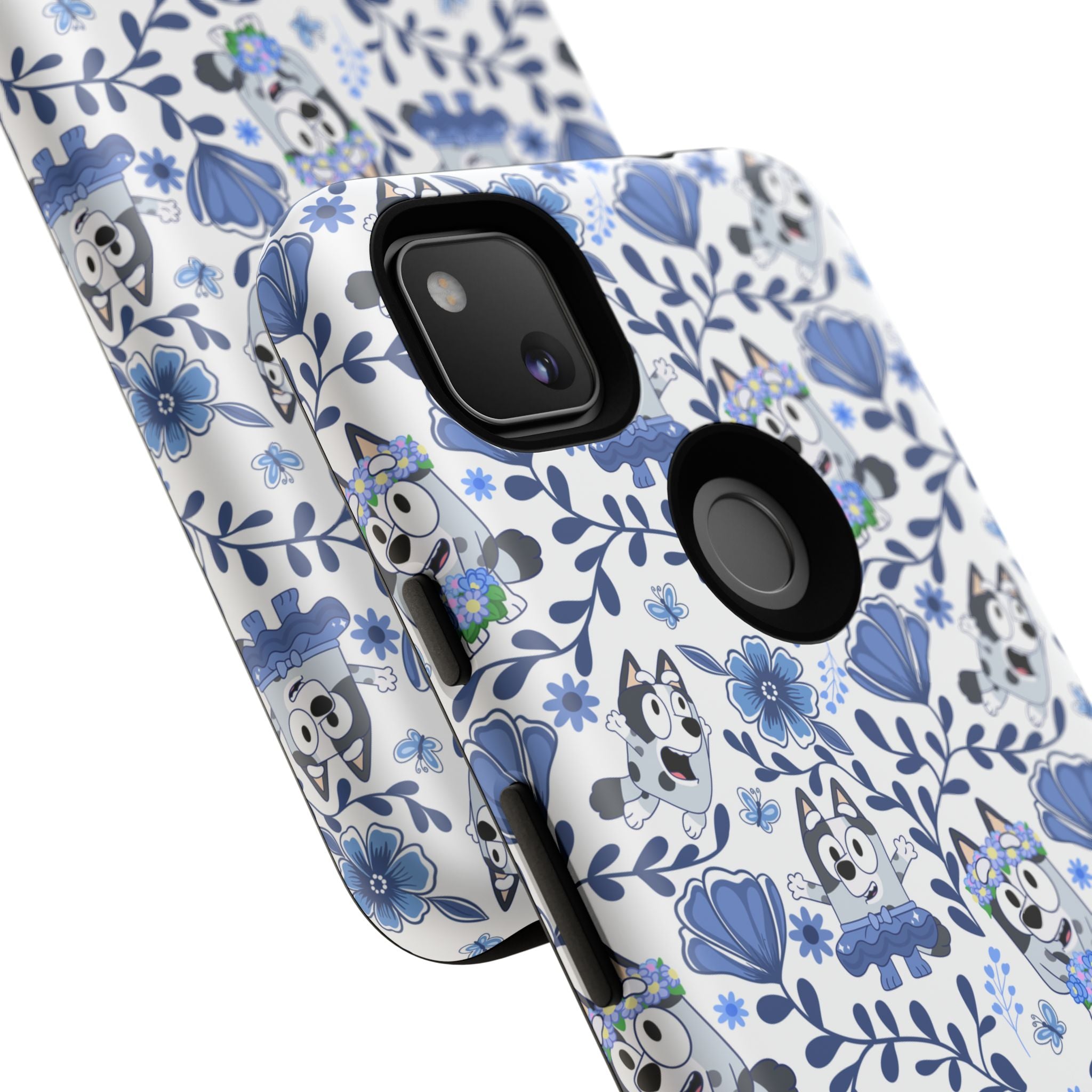 Cute Dog-Themed Phone Case, Floral Phone Cover, Gift for Dog Lovers, Pet Owner Accessories, Trendy Mobile Cases