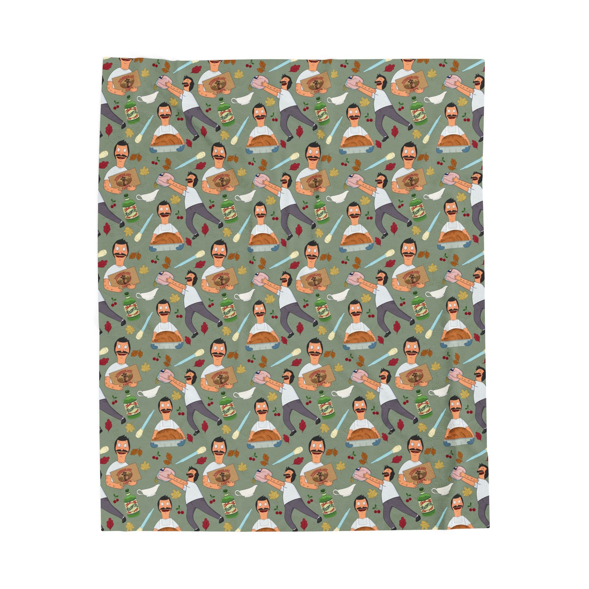 Thanksgiving with Bob Cozy Plush Blanket