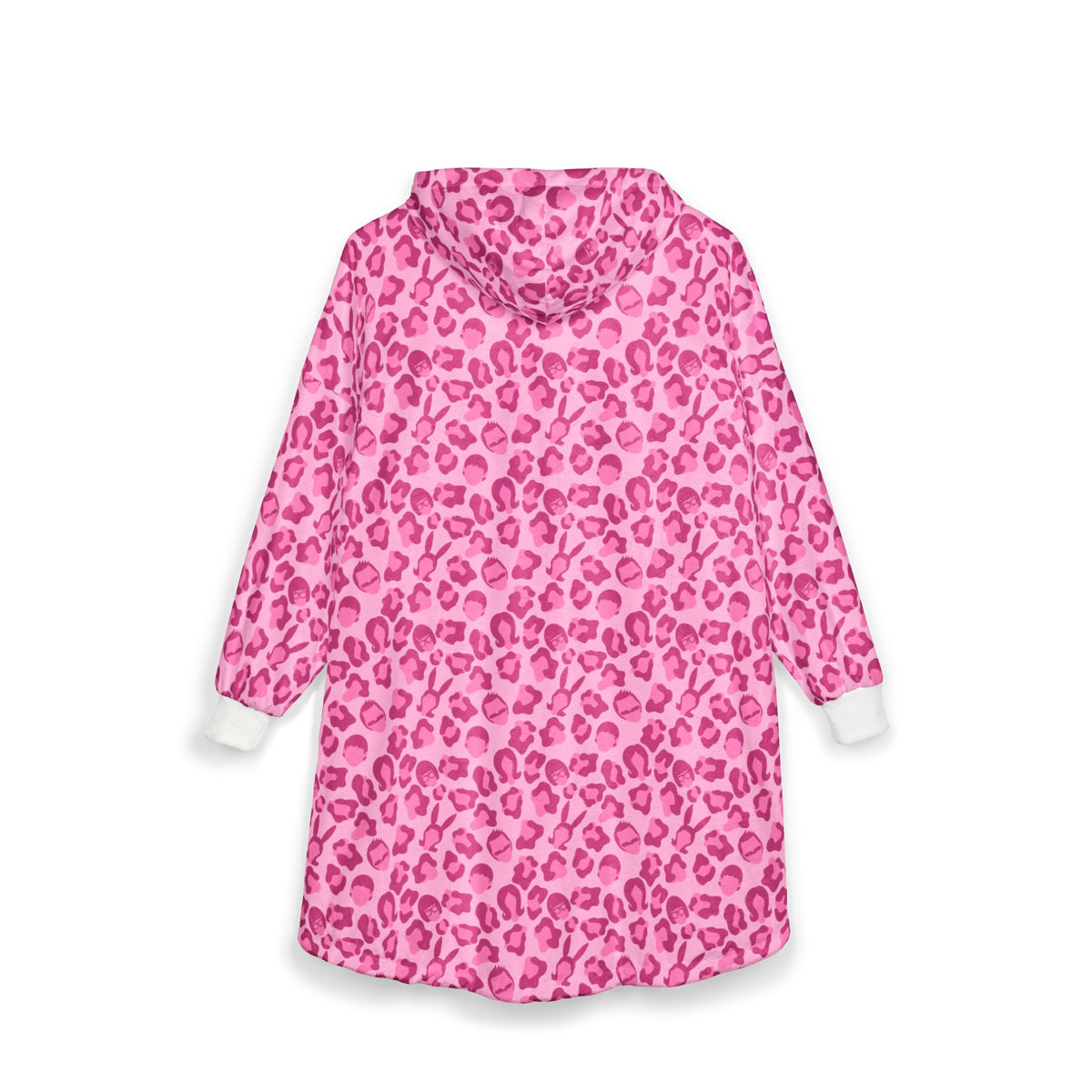 Belchers Leopard Print Hooded Blanket Pink Edition