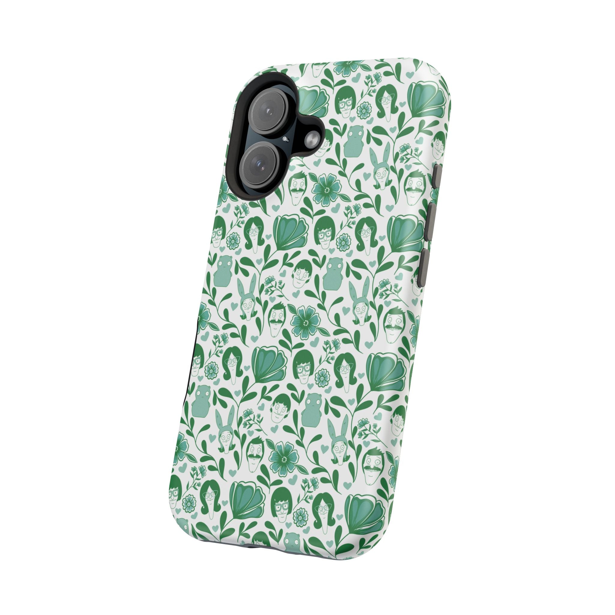 Belcher's Fine China iPhone Case V1 Green – Magnetic Impact-Resistant