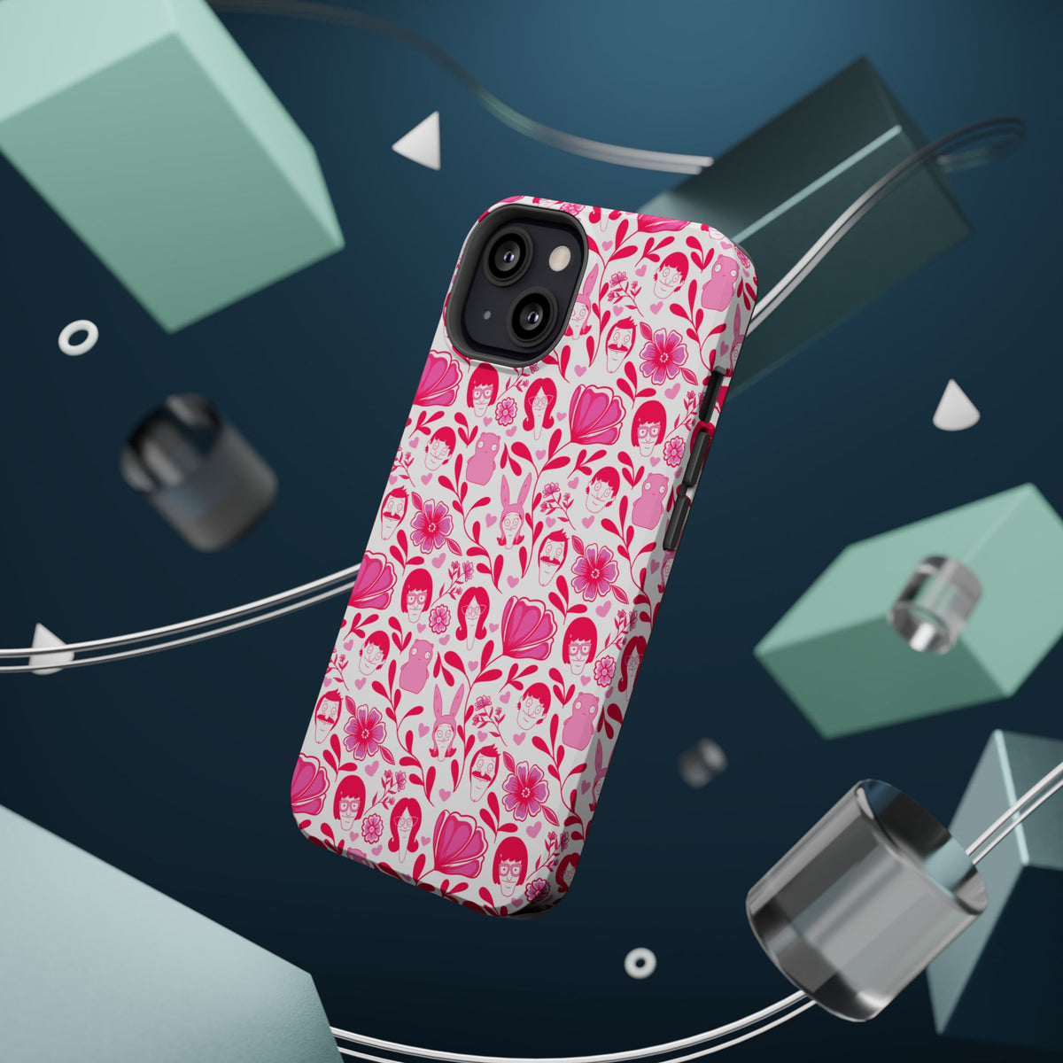 Belcher's Fine China iPhone Case V1 Pink – Magnetic Impact-Resistant