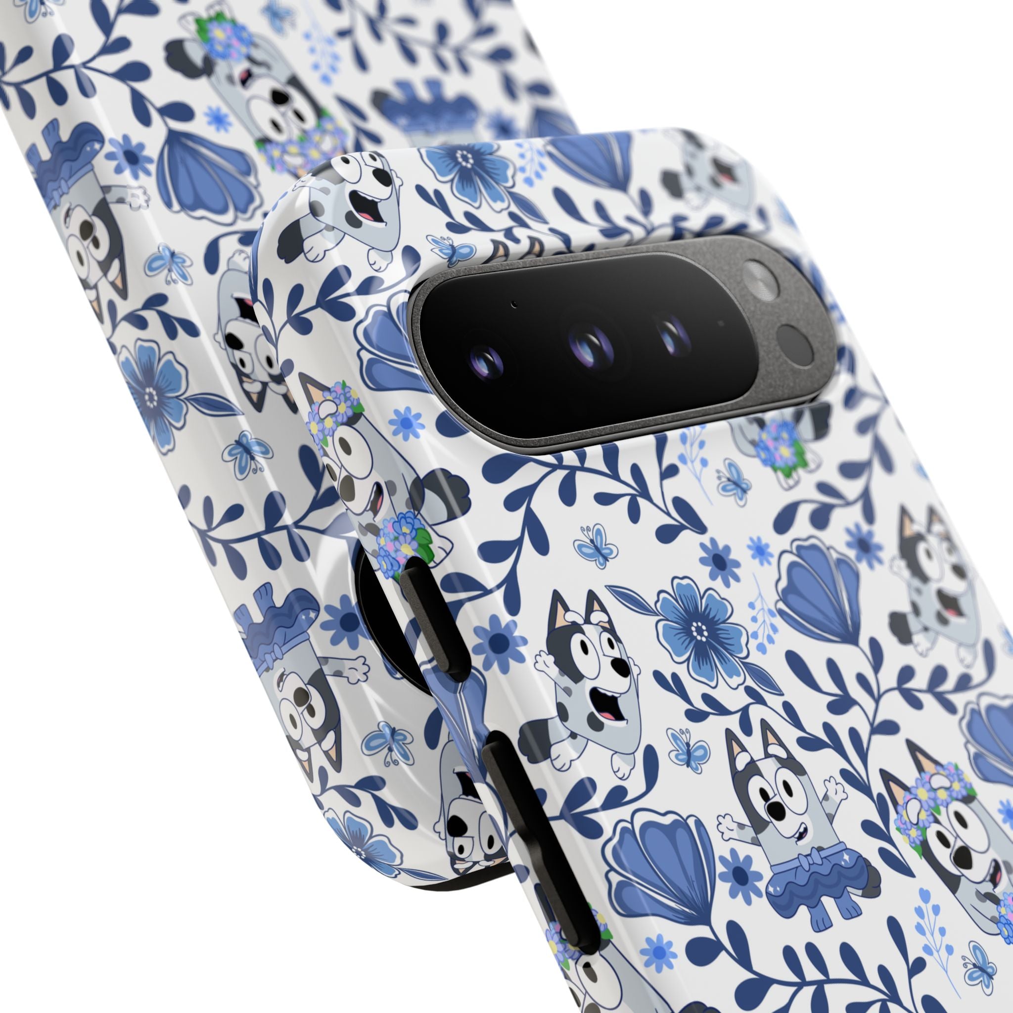 Cute Dog-Themed Phone Case, Floral Phone Cover, Gift for Dog Lovers, Pet Owner Accessories, Trendy Mobile Cases