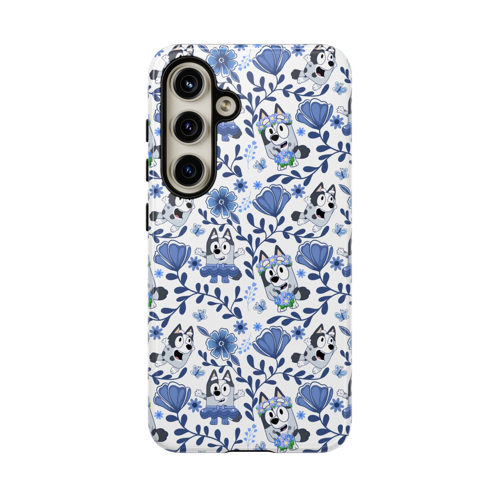 Cute Dog-Themed Phone Case, Floral Phone Cover, Gift for Dog Lovers, Pet Owner Accessories, Trendy Mobile Cases