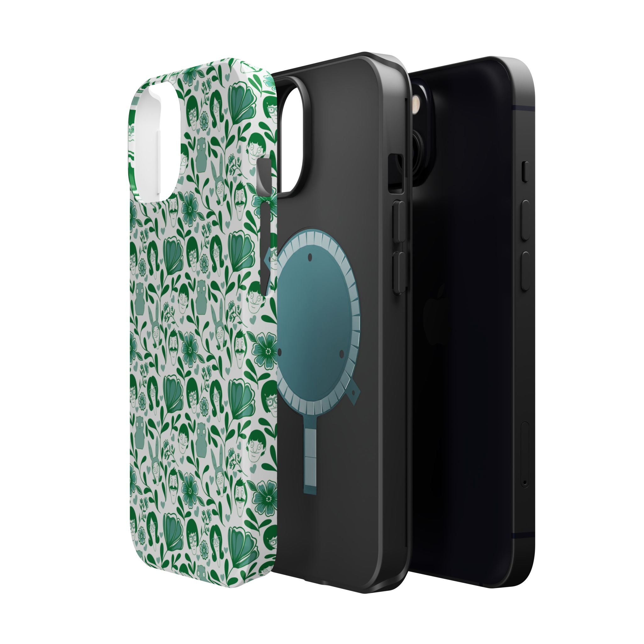 Belcher's Fine China iPhone Case V1 Green – Magnetic Impact-Resistant