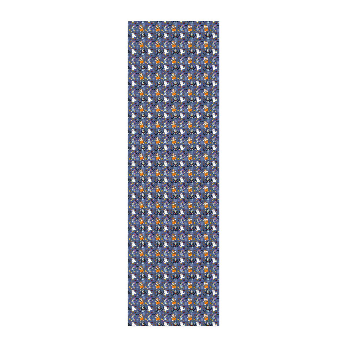 Blue Pup Halloween Combed Cotton Fabric by the Yard