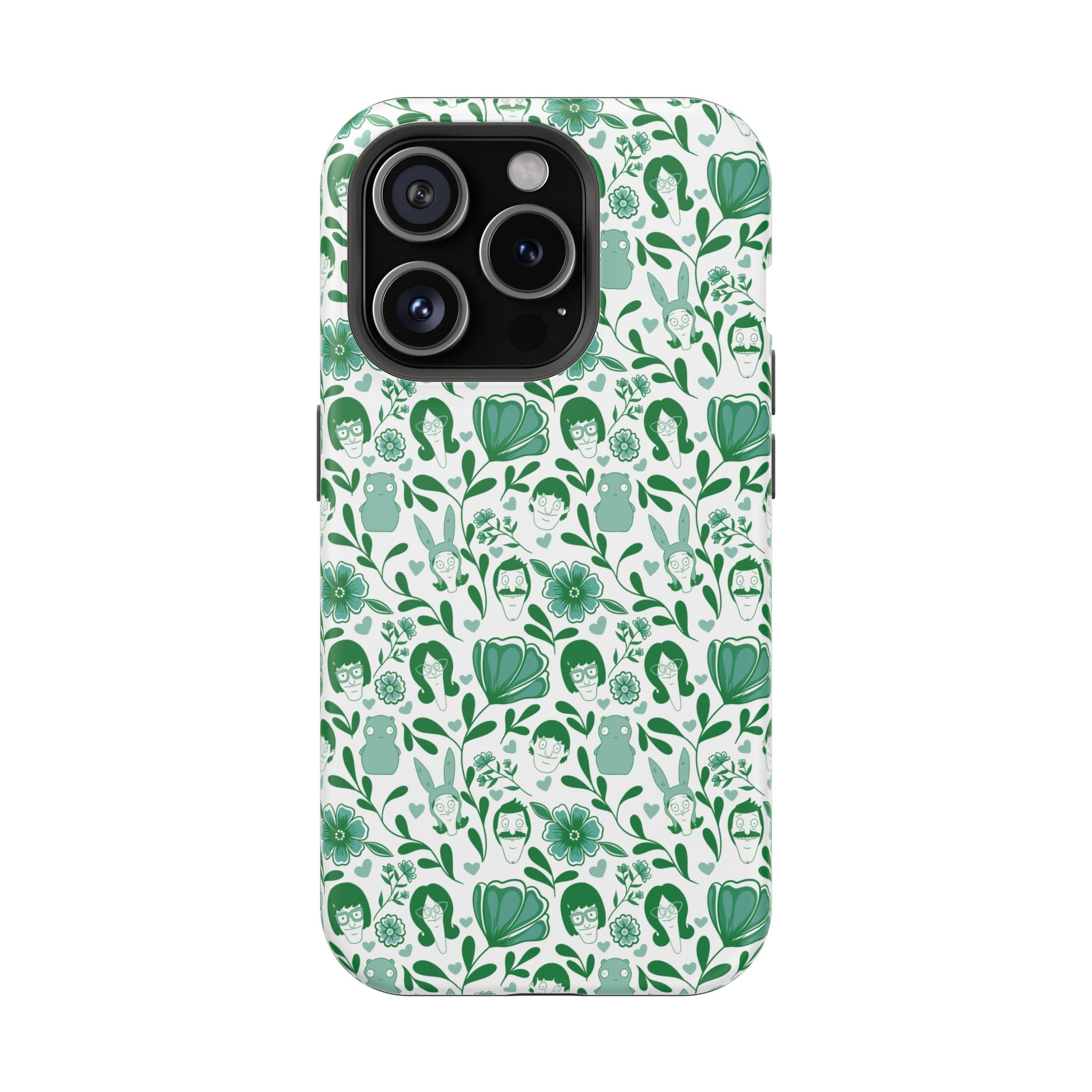 Belcher's Fine China iPhone Case V1 Green – Magnetic Impact-Resistant