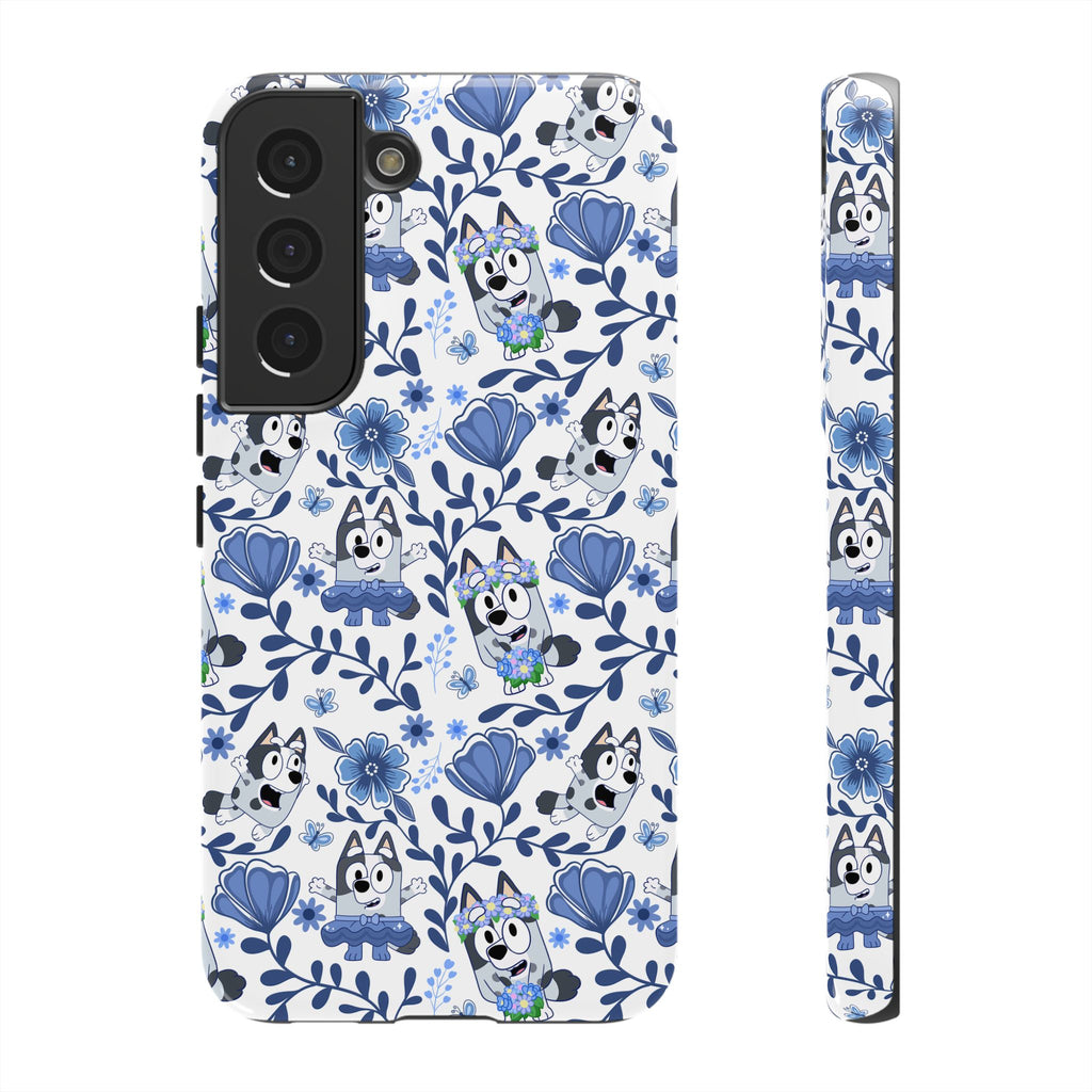 Cute Dog-Themed Phone Case, Floral Phone Cover, Gift for Dog Lovers, Pet Owner Accessories, Trendy Mobile Cases