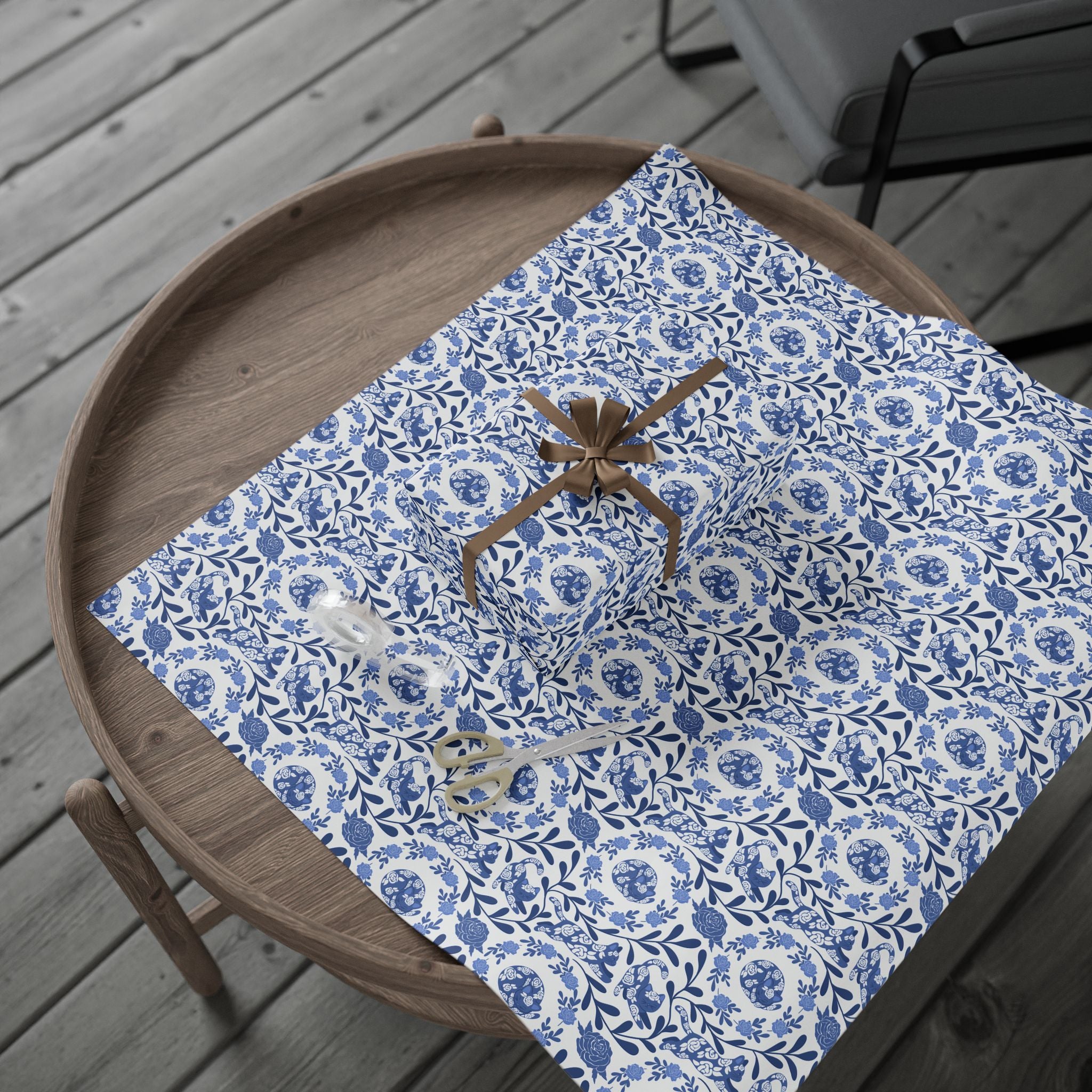 Floral Kitty Fine China Gift Wrap