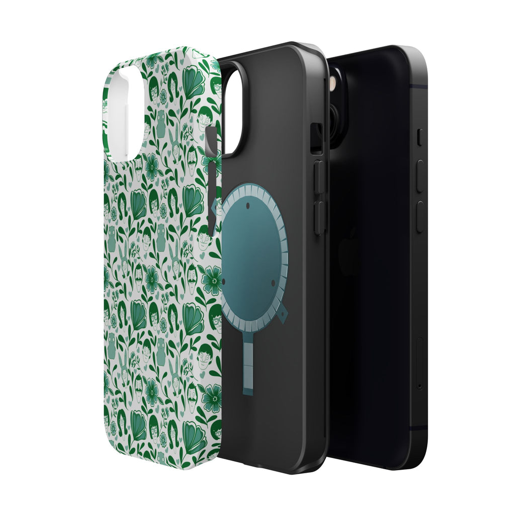 Belcher's Fine China iPhone Case V1 Green – Magnetic Impact-Resistant