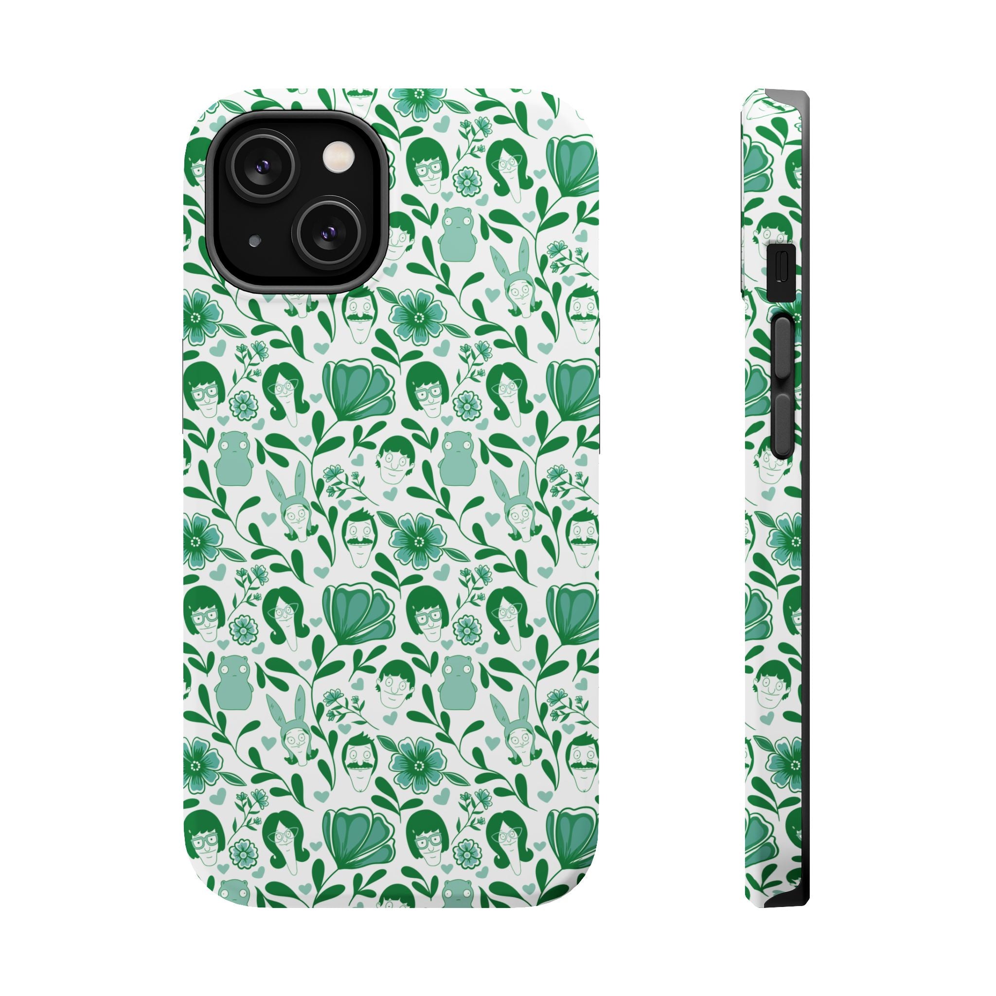 Belcher's Fine China iPhone Case V1 Green – Magnetic Impact-Resistant