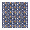 Blue Pup Halloween Combed Cotton Fabric by the Yard