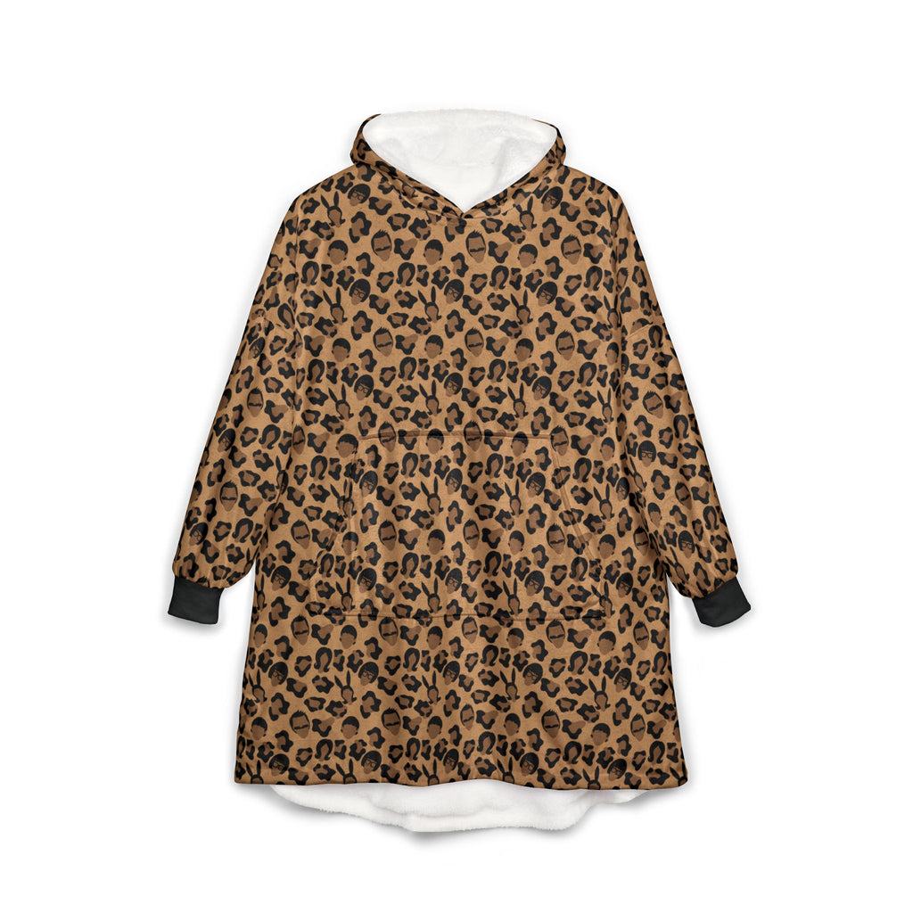 Belchers Leopard Print Hooded Blanket