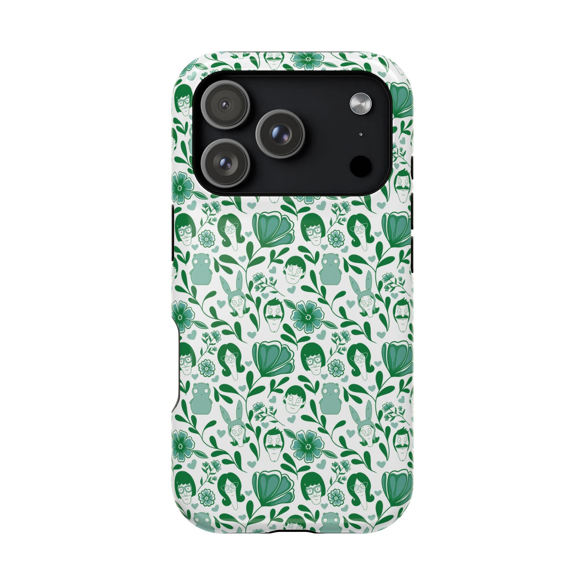 Belcher's Fine China iPhone Case V1 Green – Magnetic Impact-Resistant