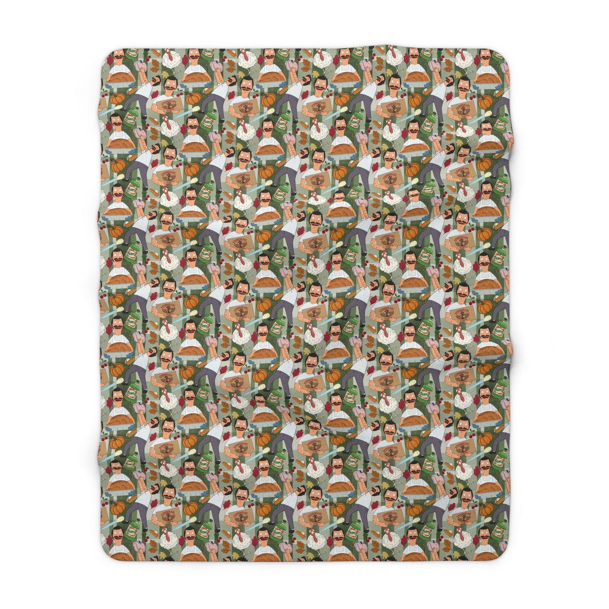 Plaid Thanksgiving Bob Sherpa Fleece Blanket