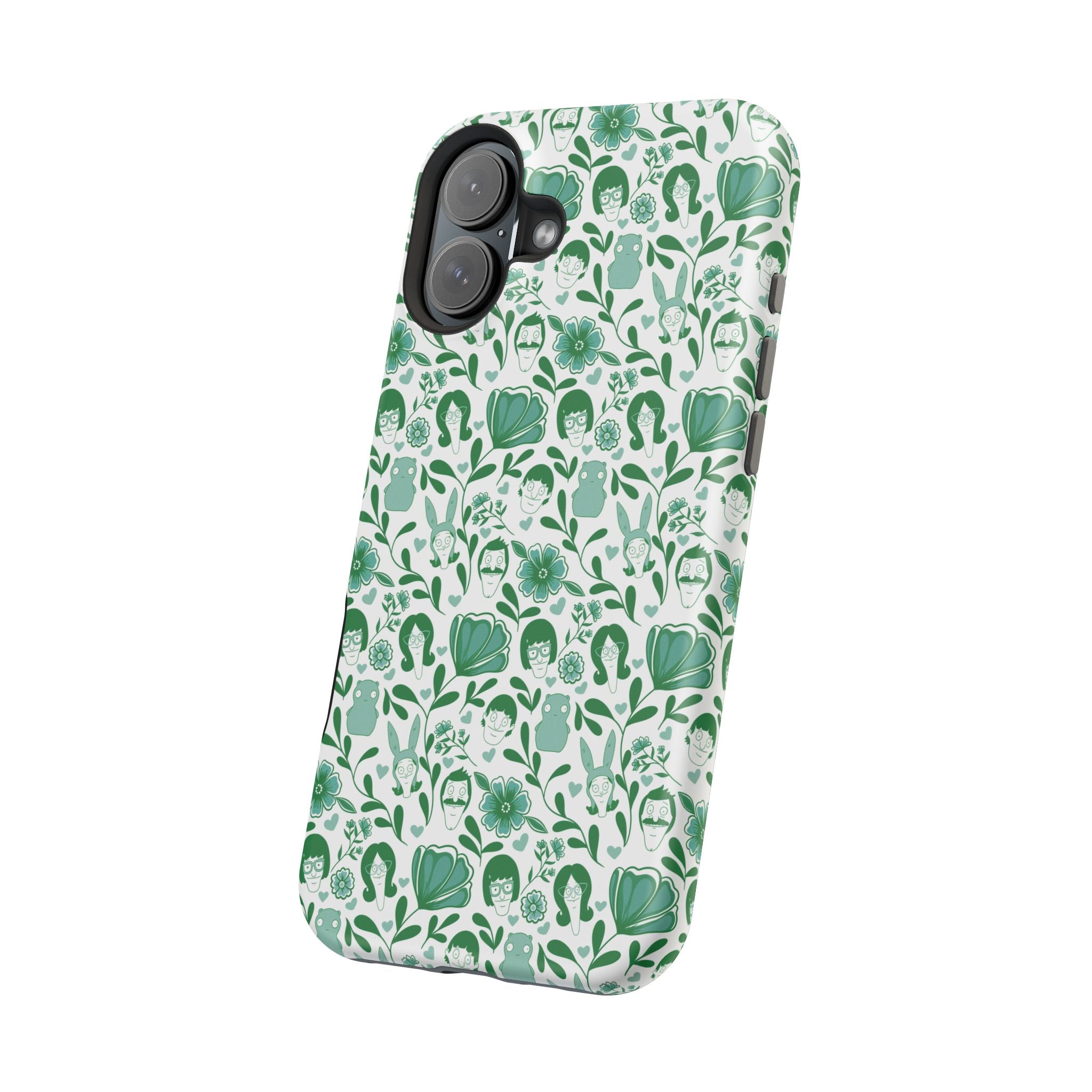 Belcher's Fine China iPhone Case V1 Green – Magnetic Impact-Resistant