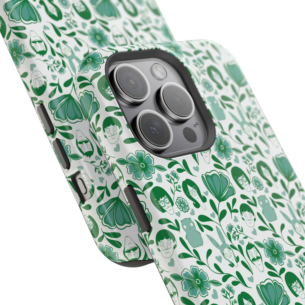 Belcher's Fine China iPhone Case V1 Green – Magnetic Impact-Resistant