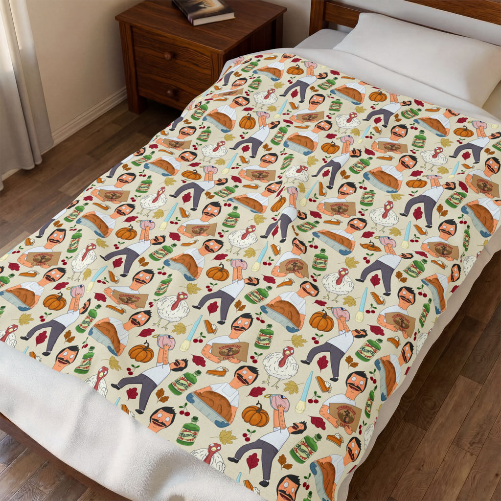 Thanksgiving with Bob V2 Cozy Plush Blanket