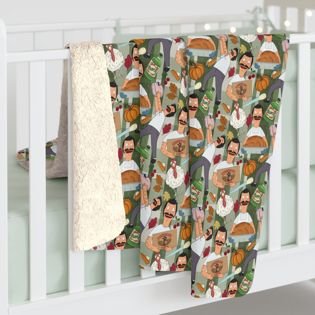 Plaid Thanksgiving Bob Sherpa Fleece Blanket