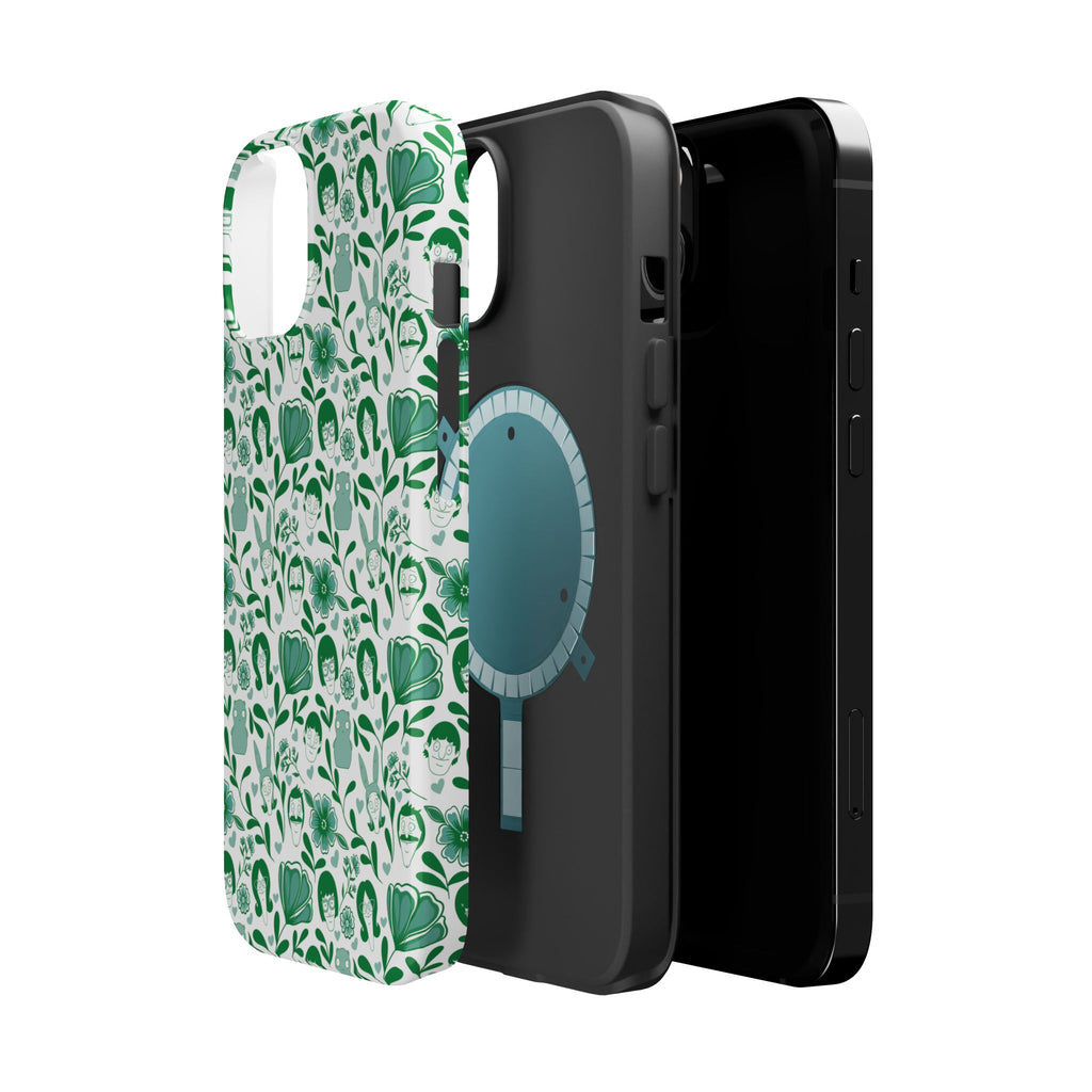 Belcher's Fine China iPhone Case V1 Green – Magnetic Impact-Resistant