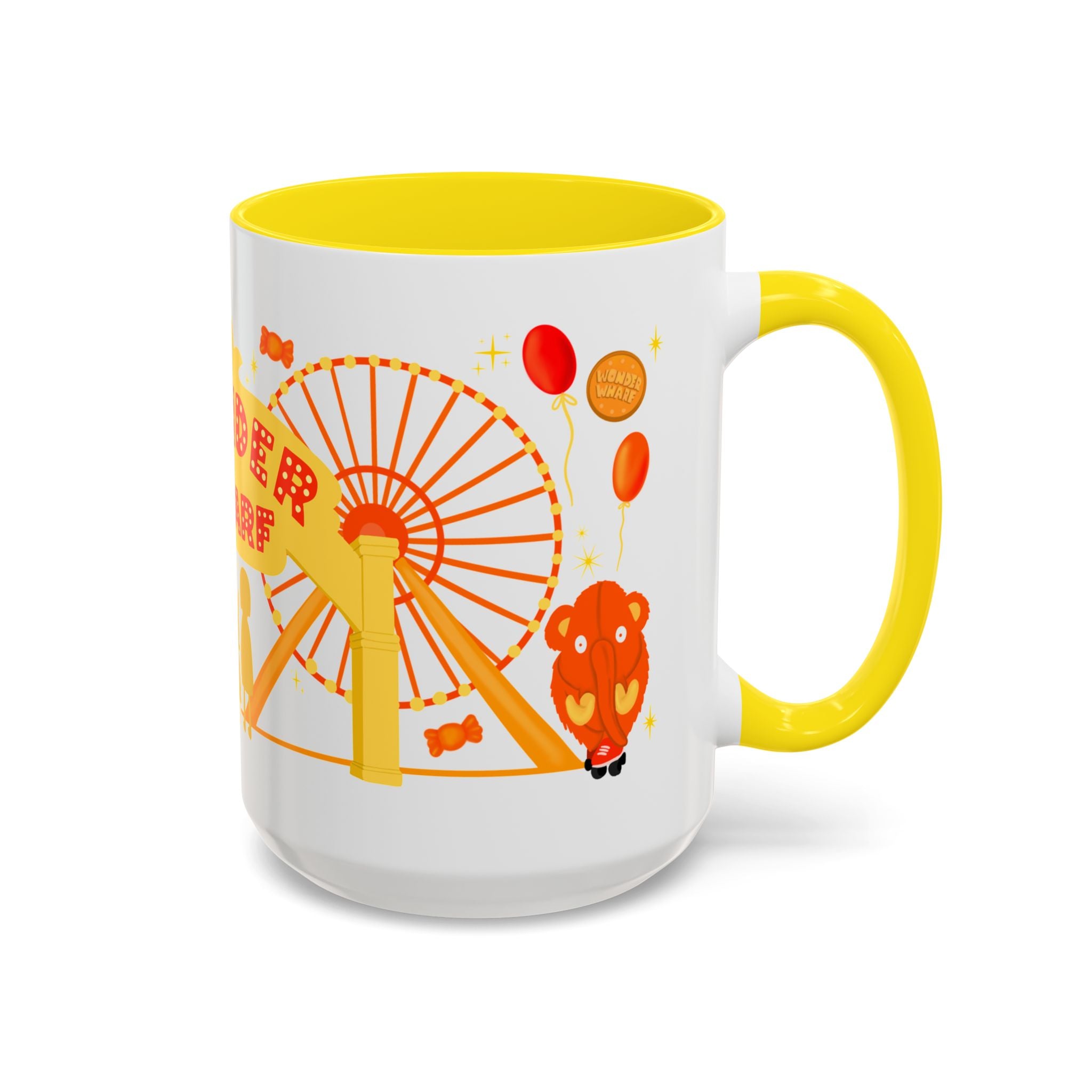 Wonder Wharf Accent Coffee Mug (11, 15oz) (RED VERSION)