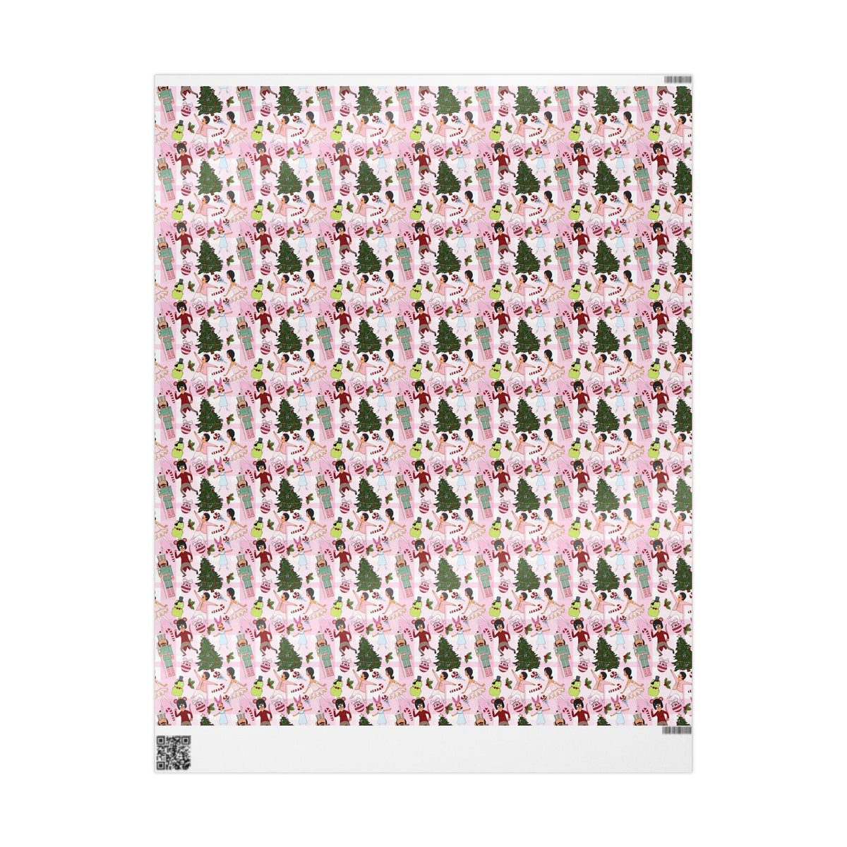 Belcher's Nutcracker Pink Plaid Gift Wrap