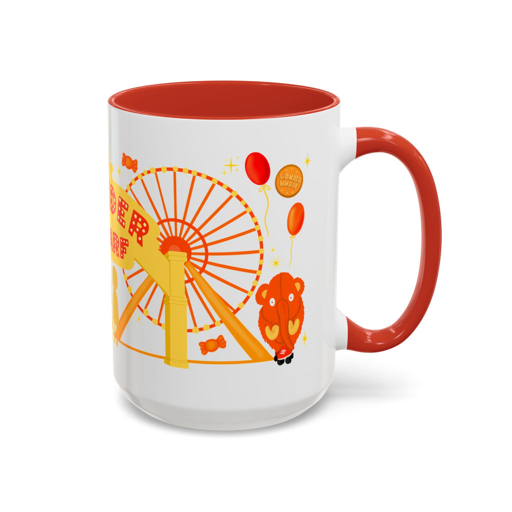 Wonder Wharf Accent Coffee Mug (11, 15oz) (RED VERSION)