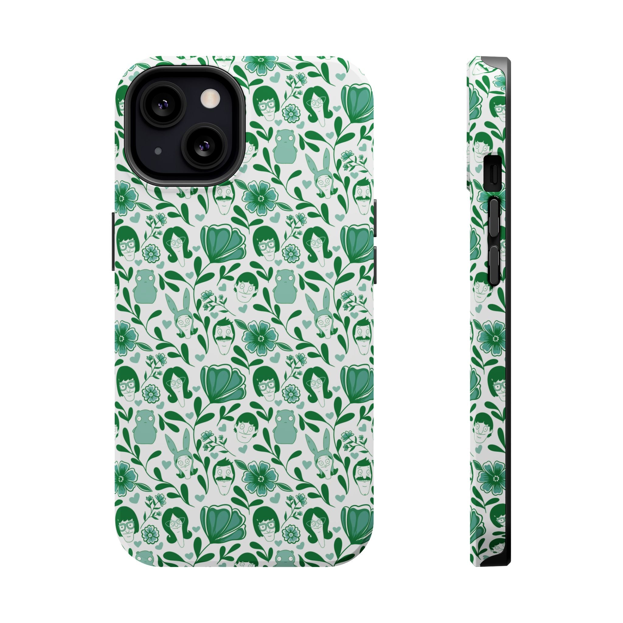 Belcher's Fine China iPhone Case V1 Green – Magnetic Impact-Resistant