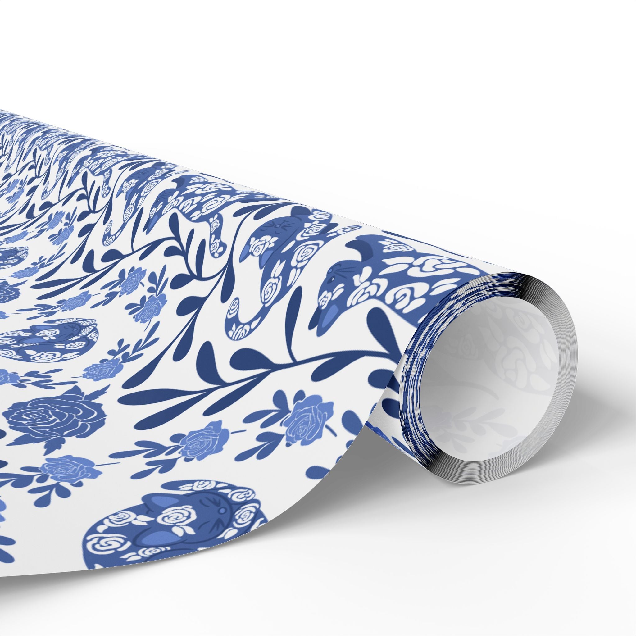 Floral Kitty Fine China Gift Wrap