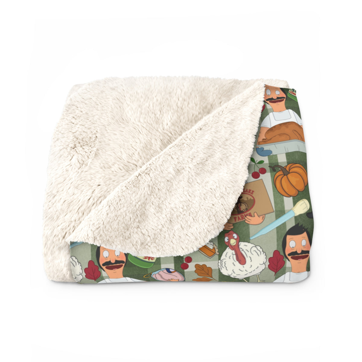 Plaid Thanksgiving Bob Sherpa Fleece Blanket
