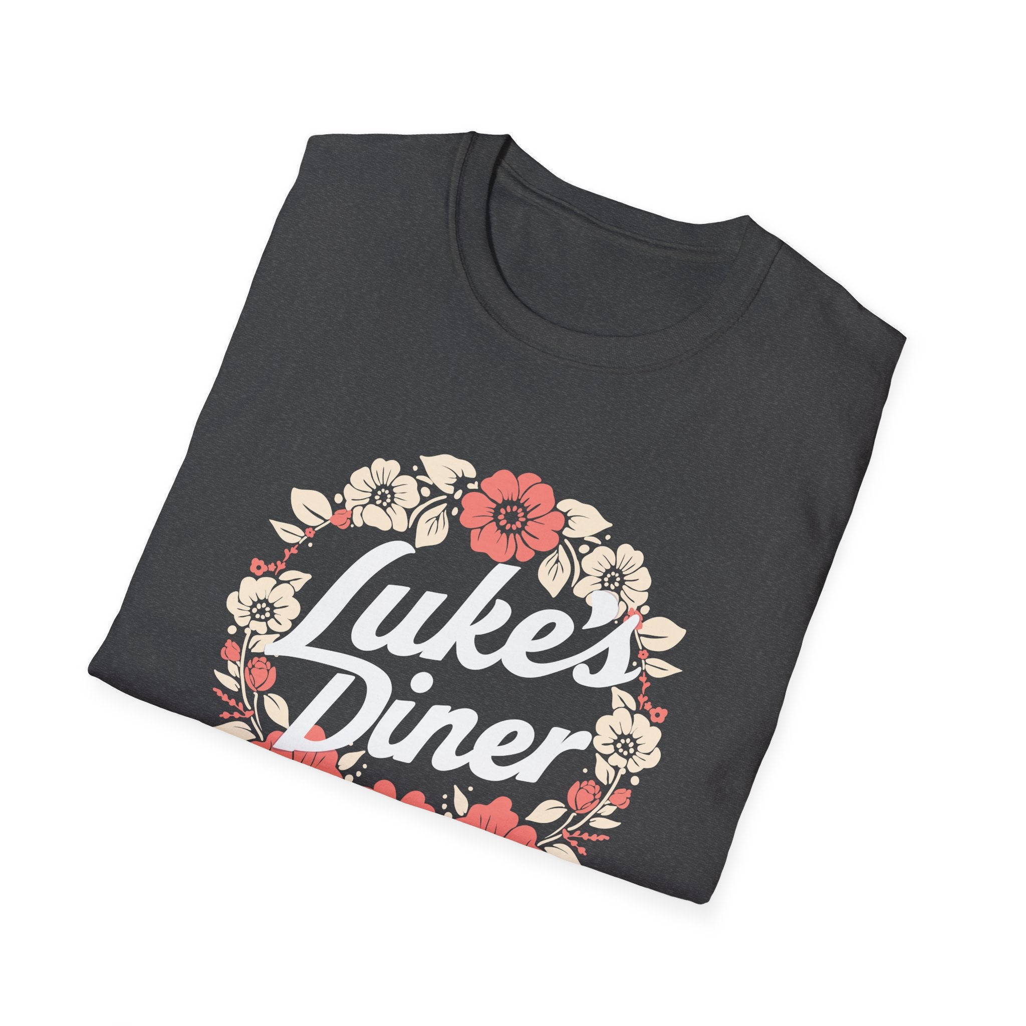 Floral Luke's Diner Inspired T-Shirt, Vintage Cafe Shirt, Gift for Friends, Unisex Casual Tee, Birthday Gift, Cozy Everyday Wear