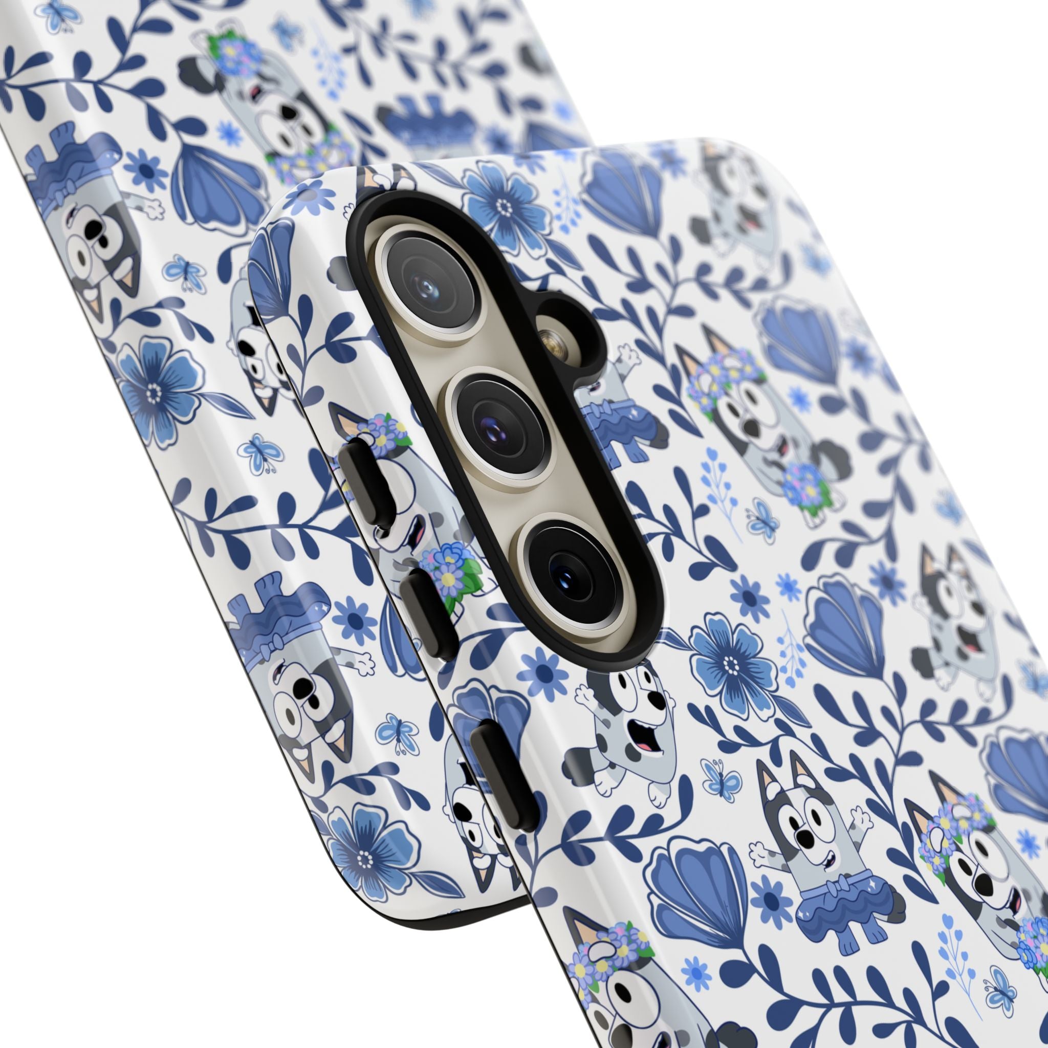 Cute Dog-Themed Phone Case, Floral Phone Cover, Gift for Dog Lovers, Pet Owner Accessories, Trendy Mobile Cases