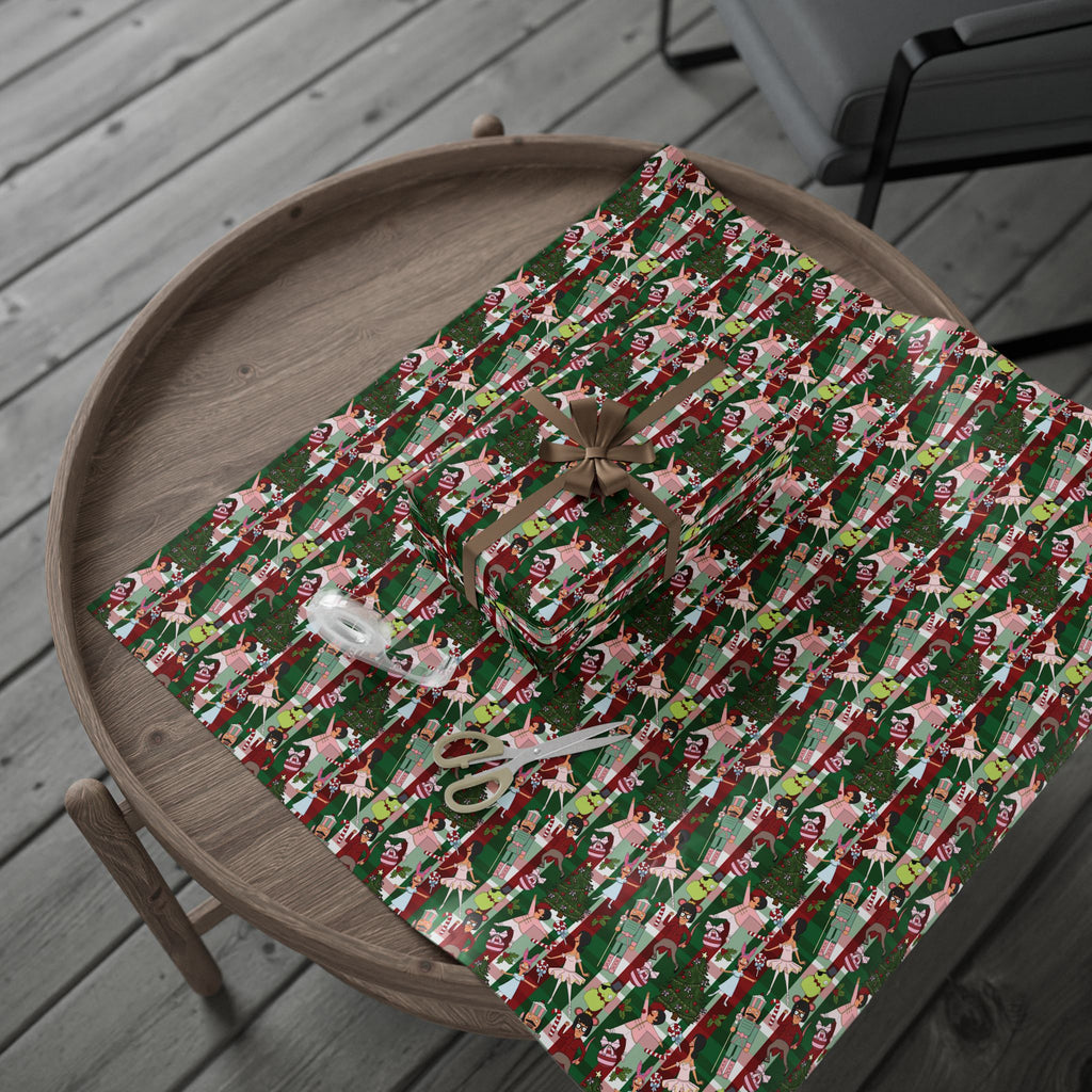 Belcher's Nutcracker Plaid Gift Wrap