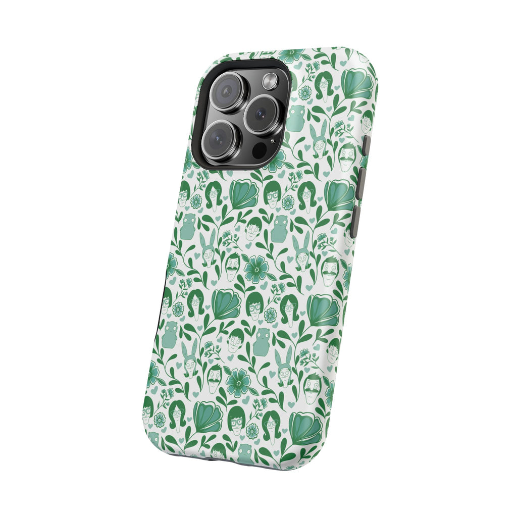 Belcher's Fine China iPhone Case V1 Green – Magnetic Impact-Resistant