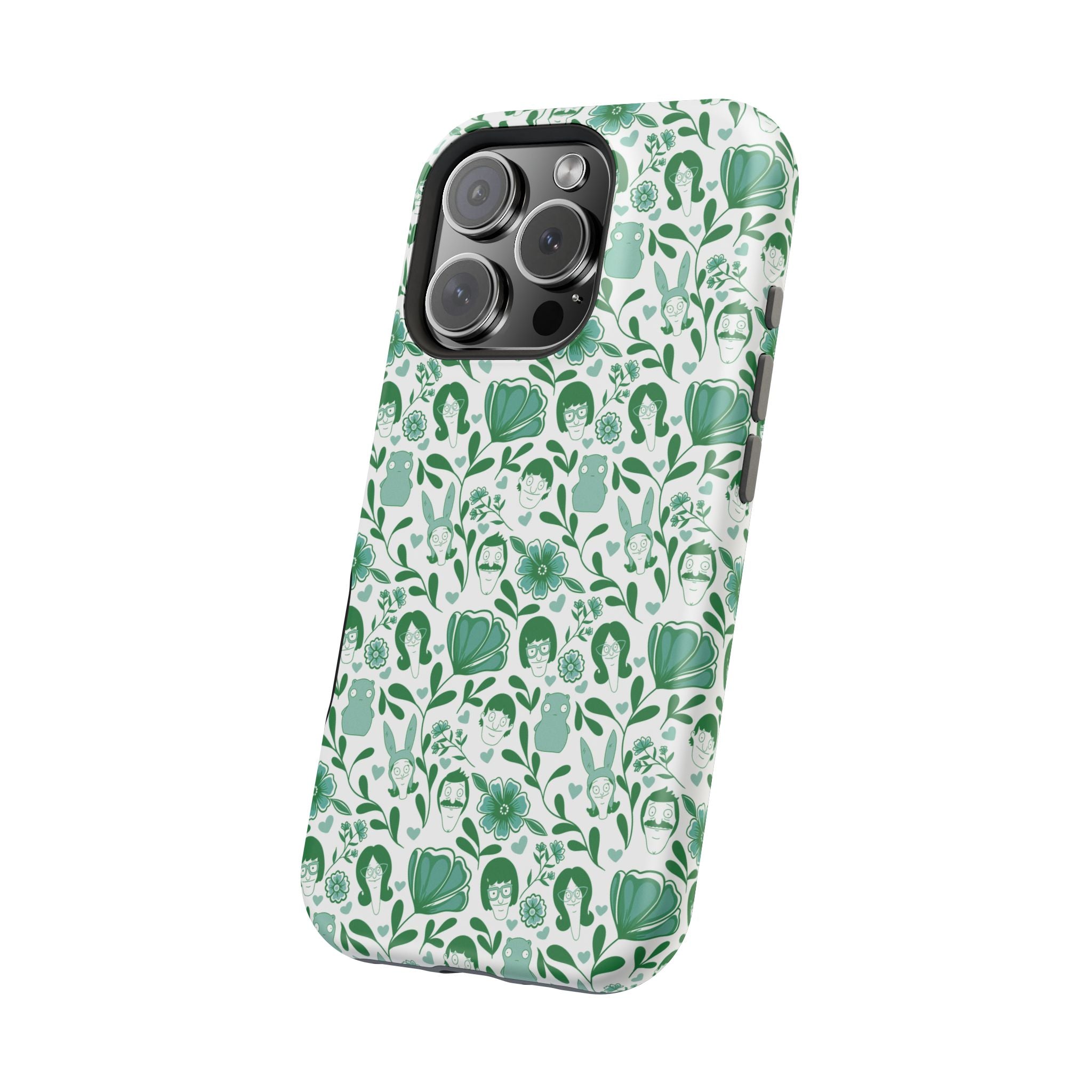 Belcher's Fine China iPhone Case V1 Green – Magnetic Impact-Resistant