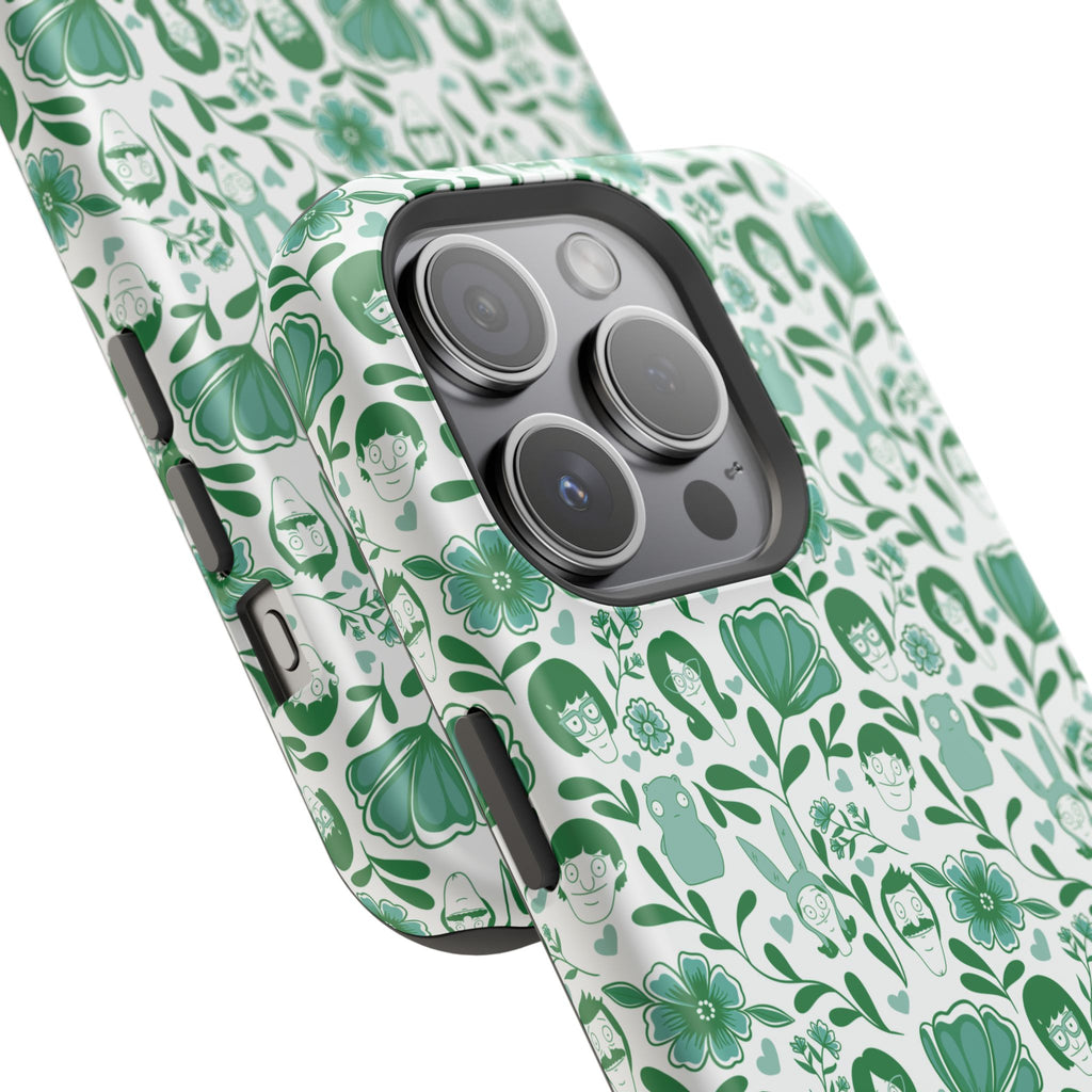 Belcher's Fine China iPhone Case V1 Green – Magnetic Impact-Resistant