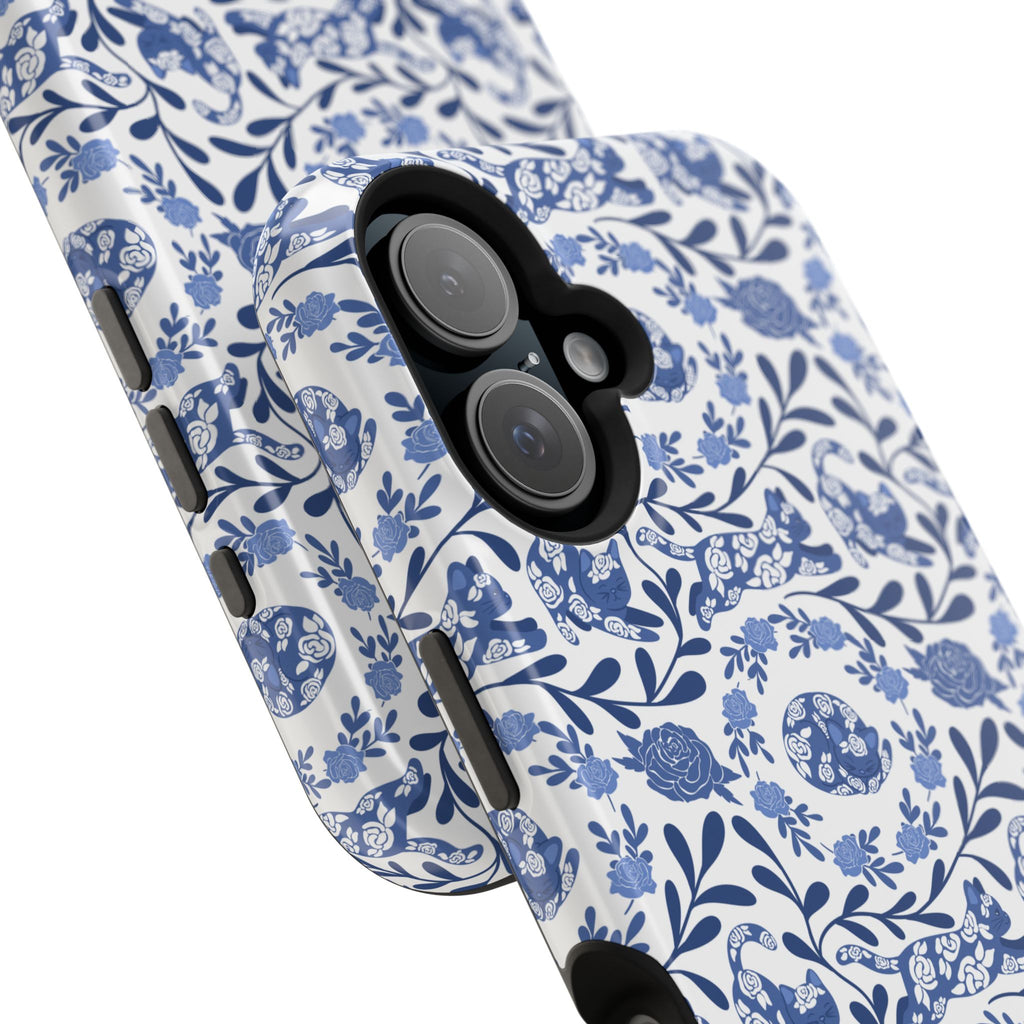 Floral Kitty Fine China iPhone Case  – Magnetic Impact-Resistant