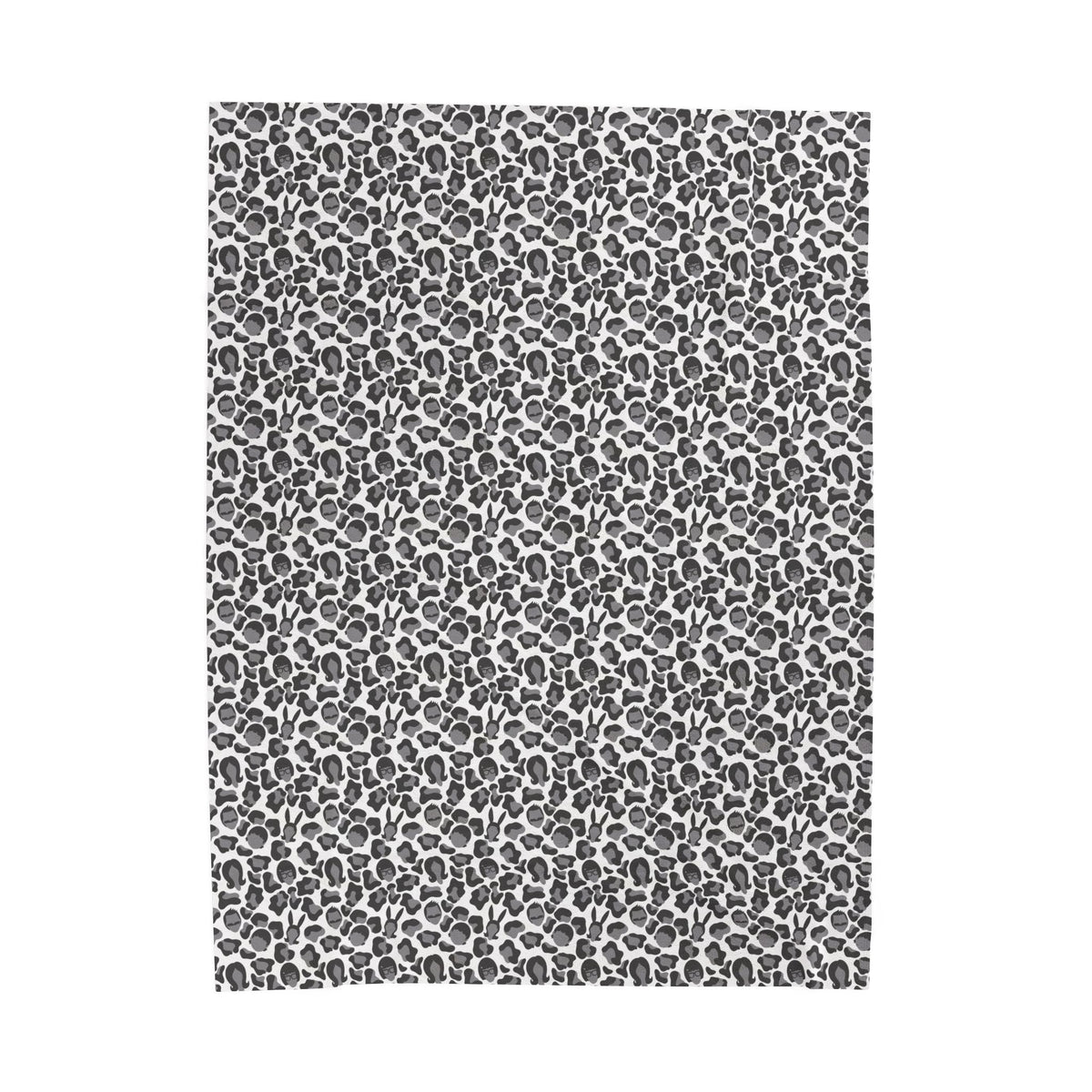 Snow Leopard Print Belchers Plush Blanket