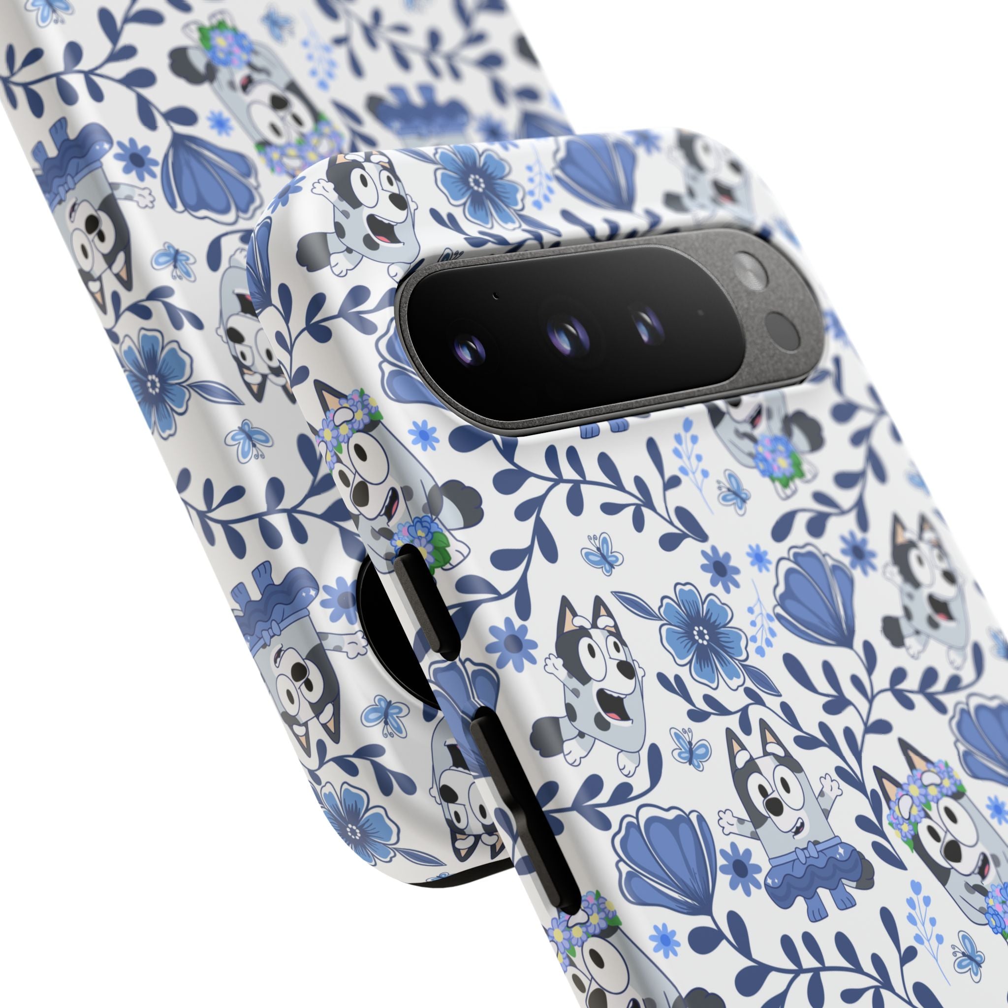 Cute Dog-Themed Phone Case, Floral Phone Cover, Gift for Dog Lovers, Pet Owner Accessories, Trendy Mobile Cases