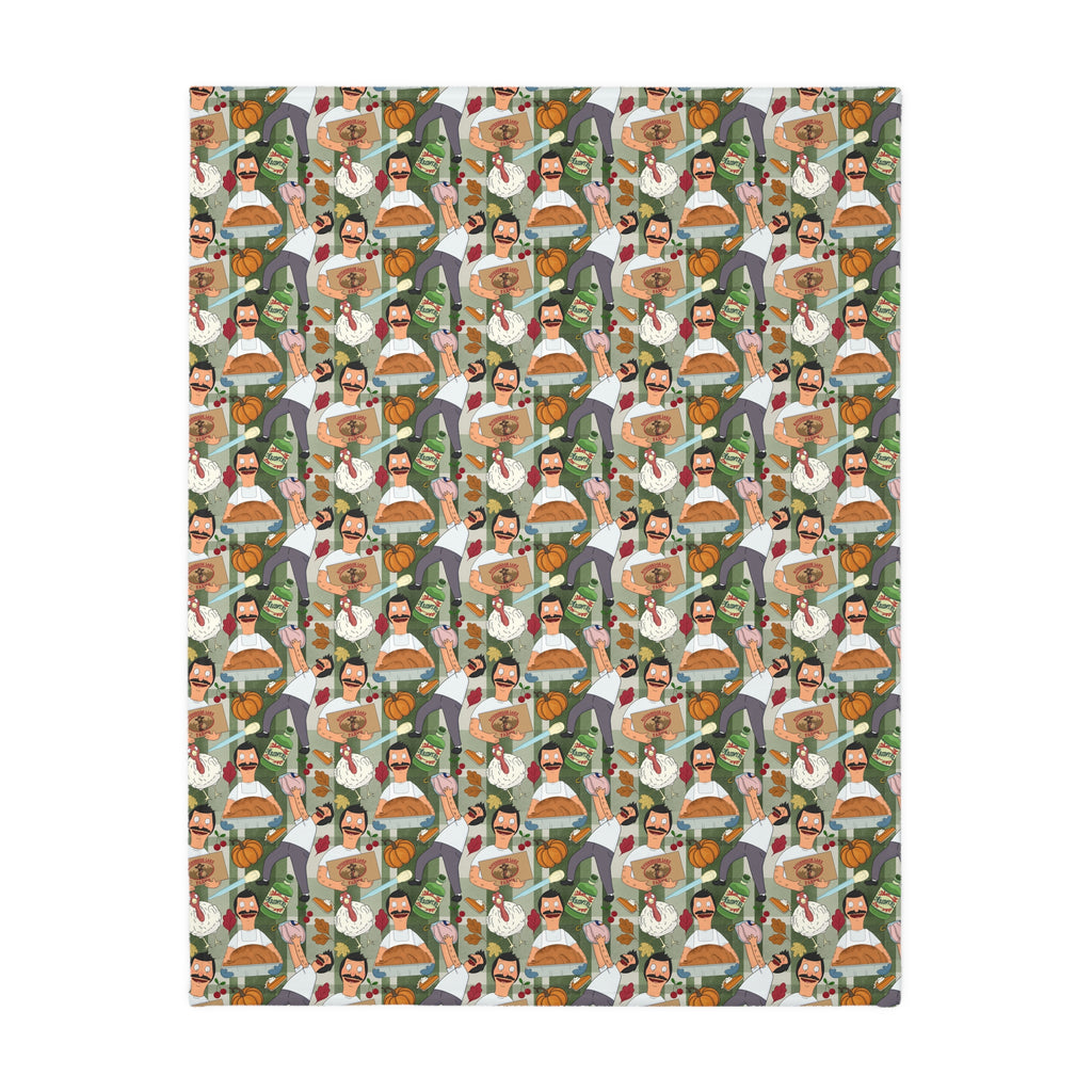 Plaid Thanksgiving Bob Velveteen Blanket (Double Side Print)