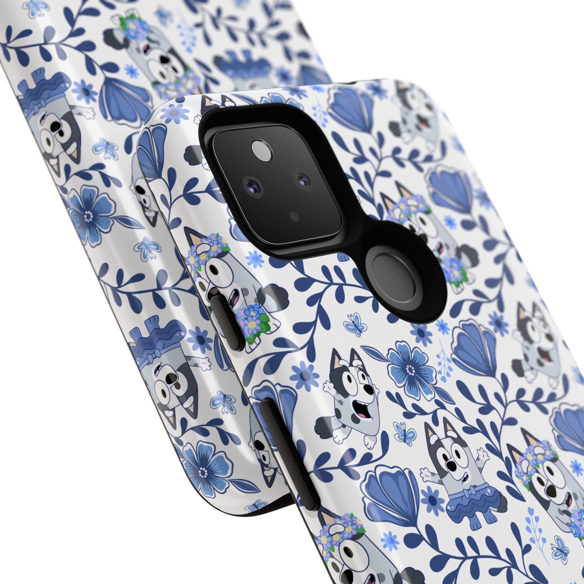 Cute Dog-Themed Phone Case, Floral Phone Cover, Gift for Dog Lovers, Pet Owner Accessories, Trendy Mobile Cases