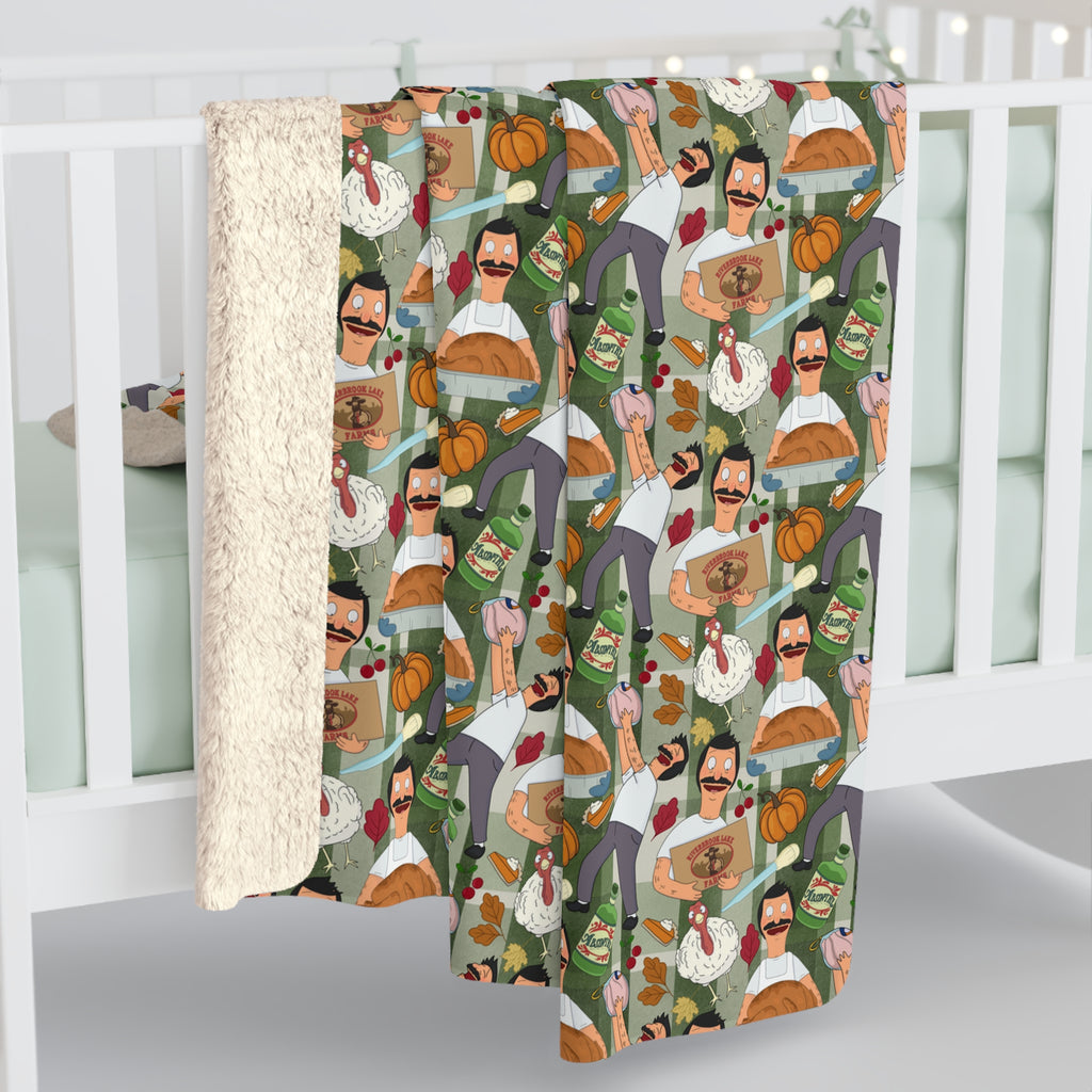 Plaid Thanksgiving Bob Sherpa Fleece Blanket