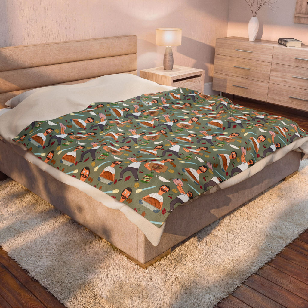 Thanksgiving with Bob Cozy Plush Blanket