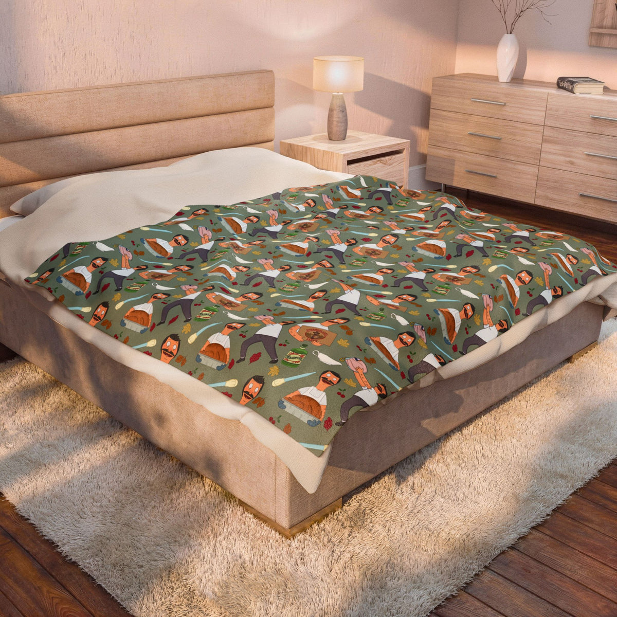 Thanksgiving with Bob Cozy Plush Blanket
